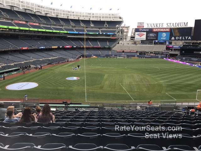 section 215, row 15 seat view  for soccer - yankee stadium