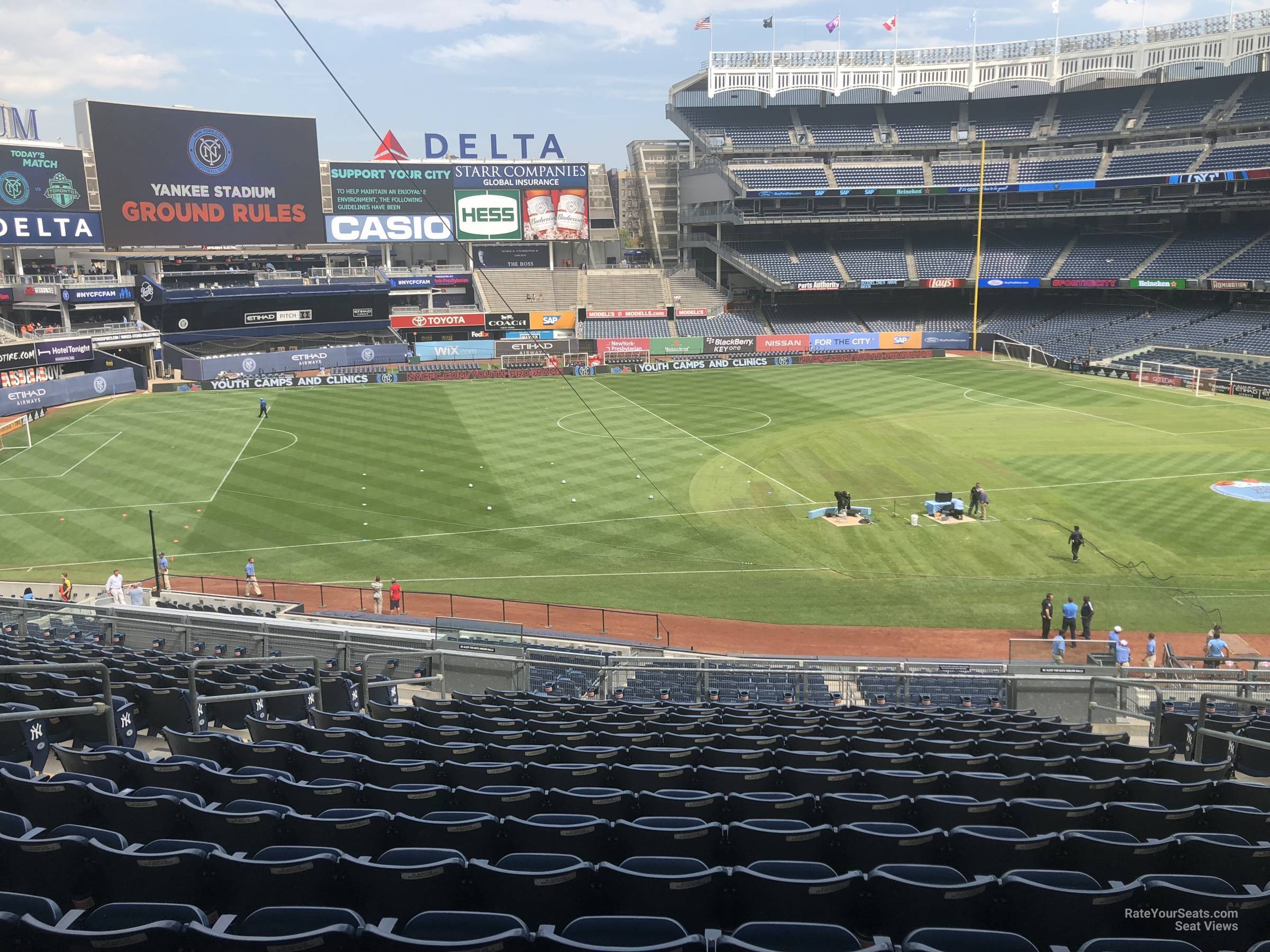 section 228, row 15 seat view  for soccer - yankee stadium