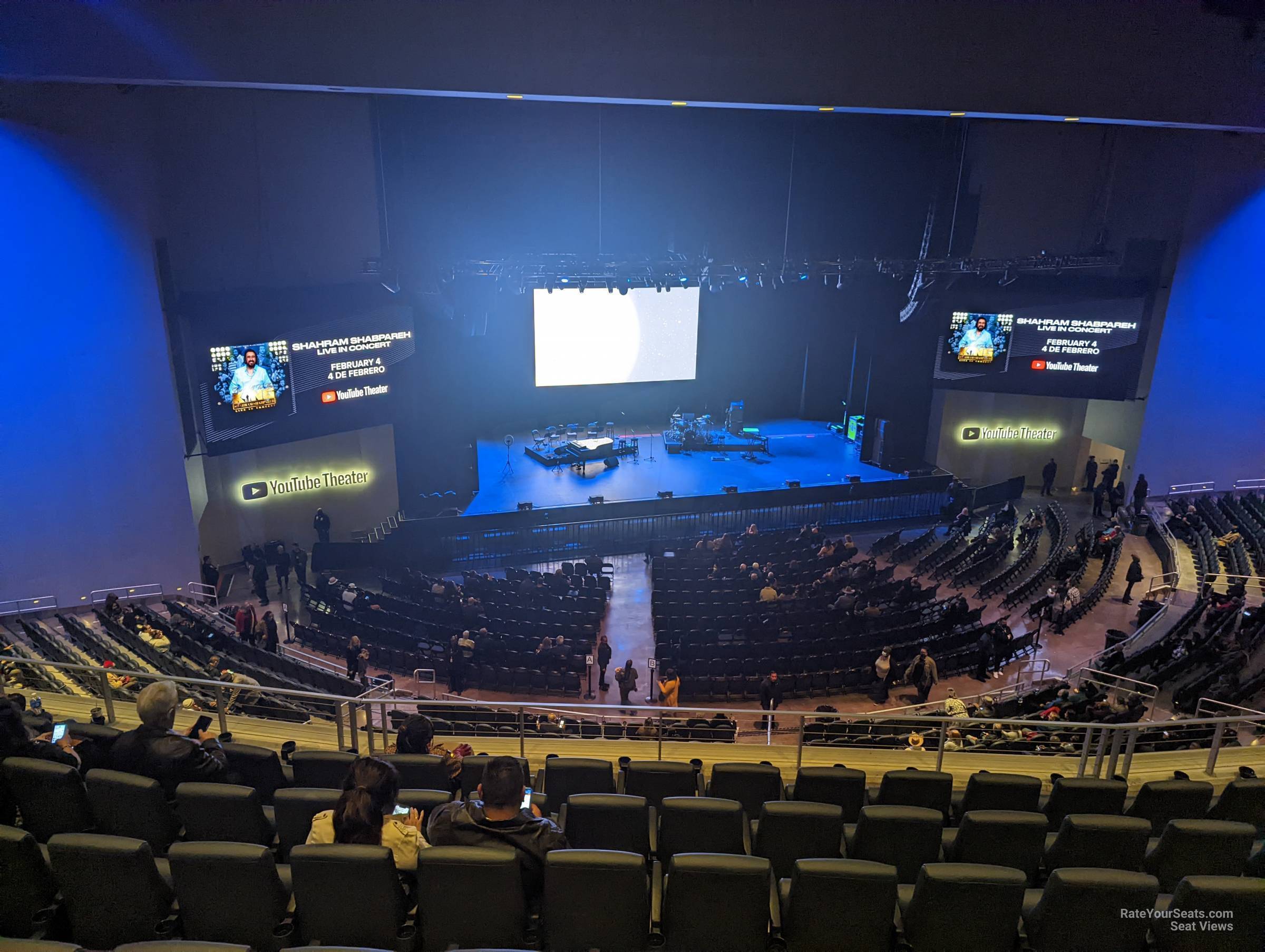 section 203, row h seat view  - youtube theater