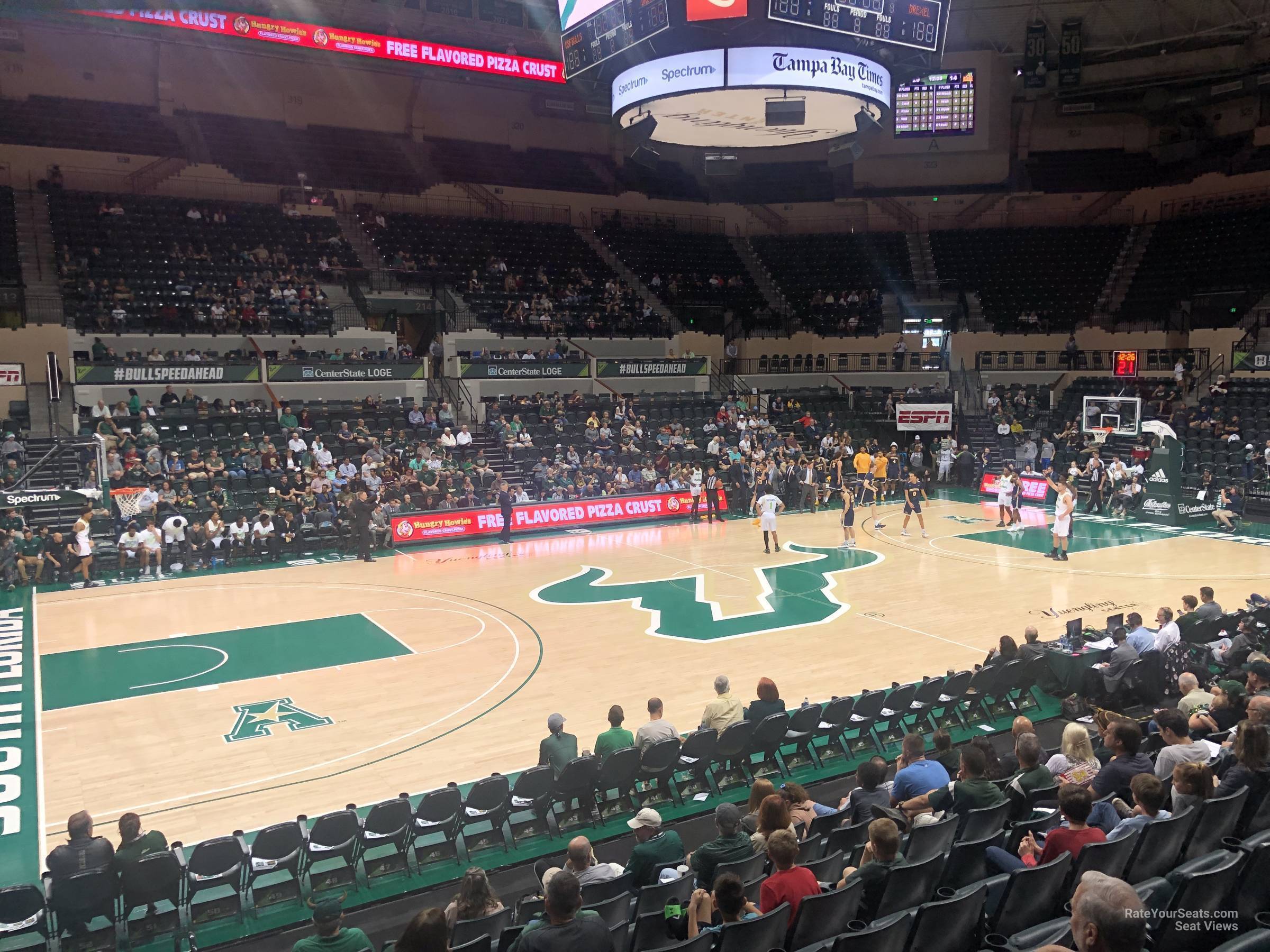 section 104, row j seat view  - yuengling center