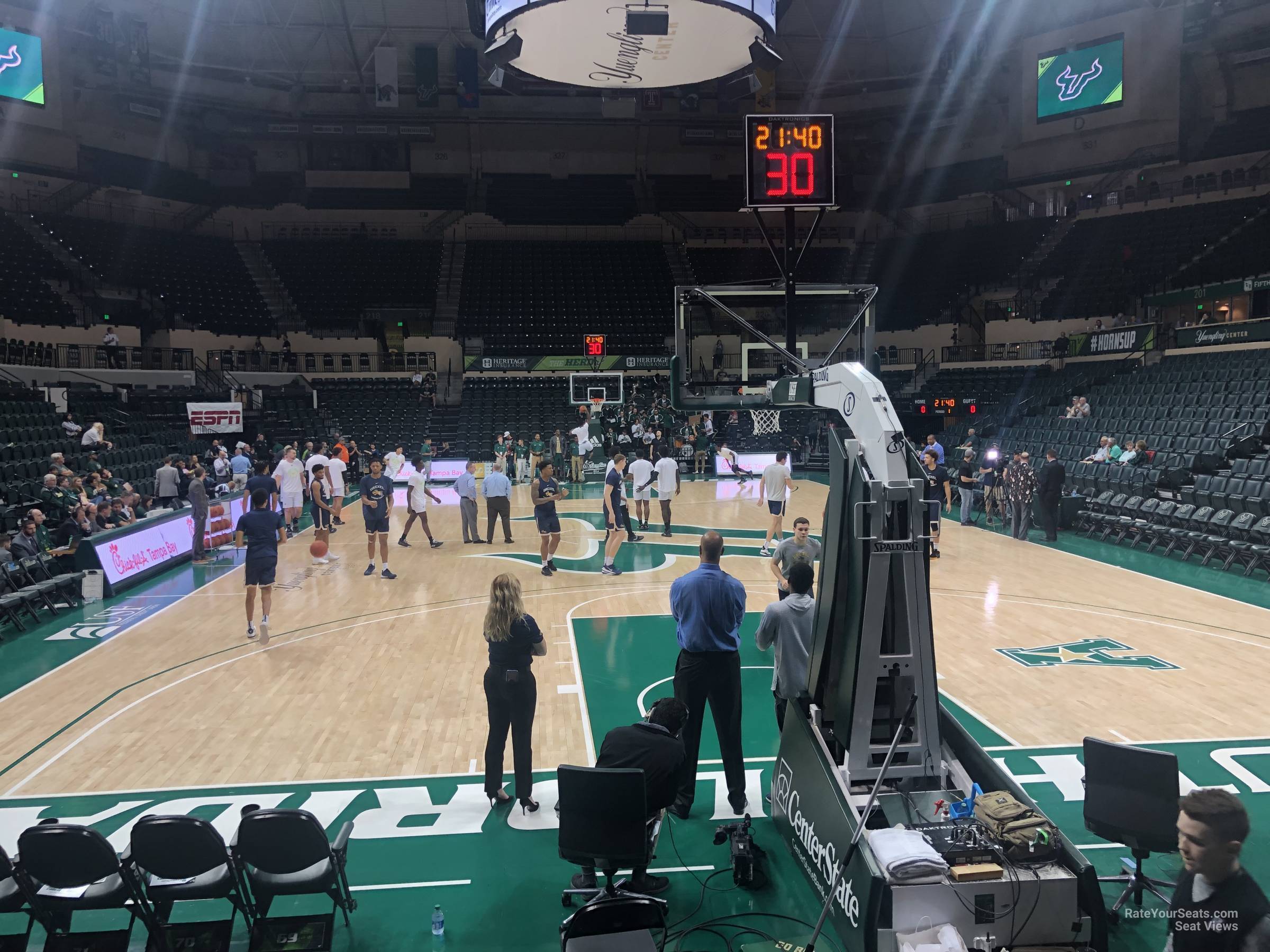 section 108, row d seat view  for basketball - yuengling center