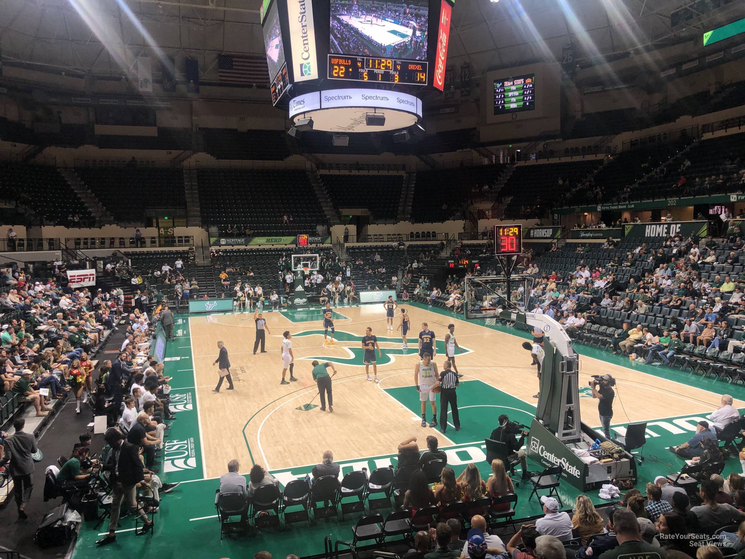 section 109, row j seat view  - yuengling center