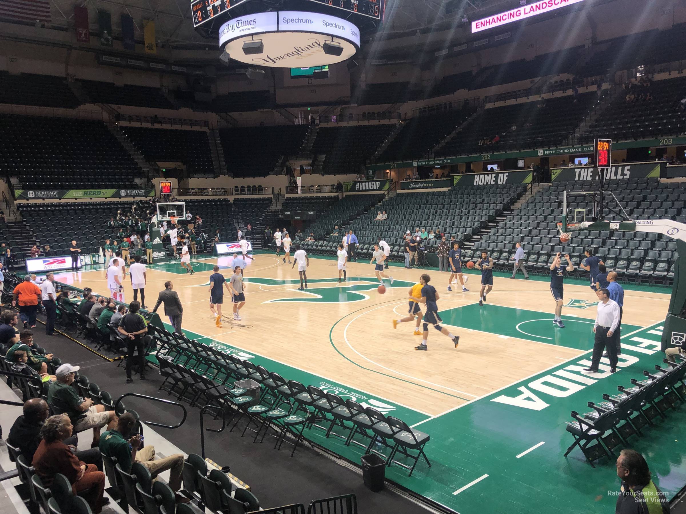 section 111, row g seat view  for basketball - yuengling center