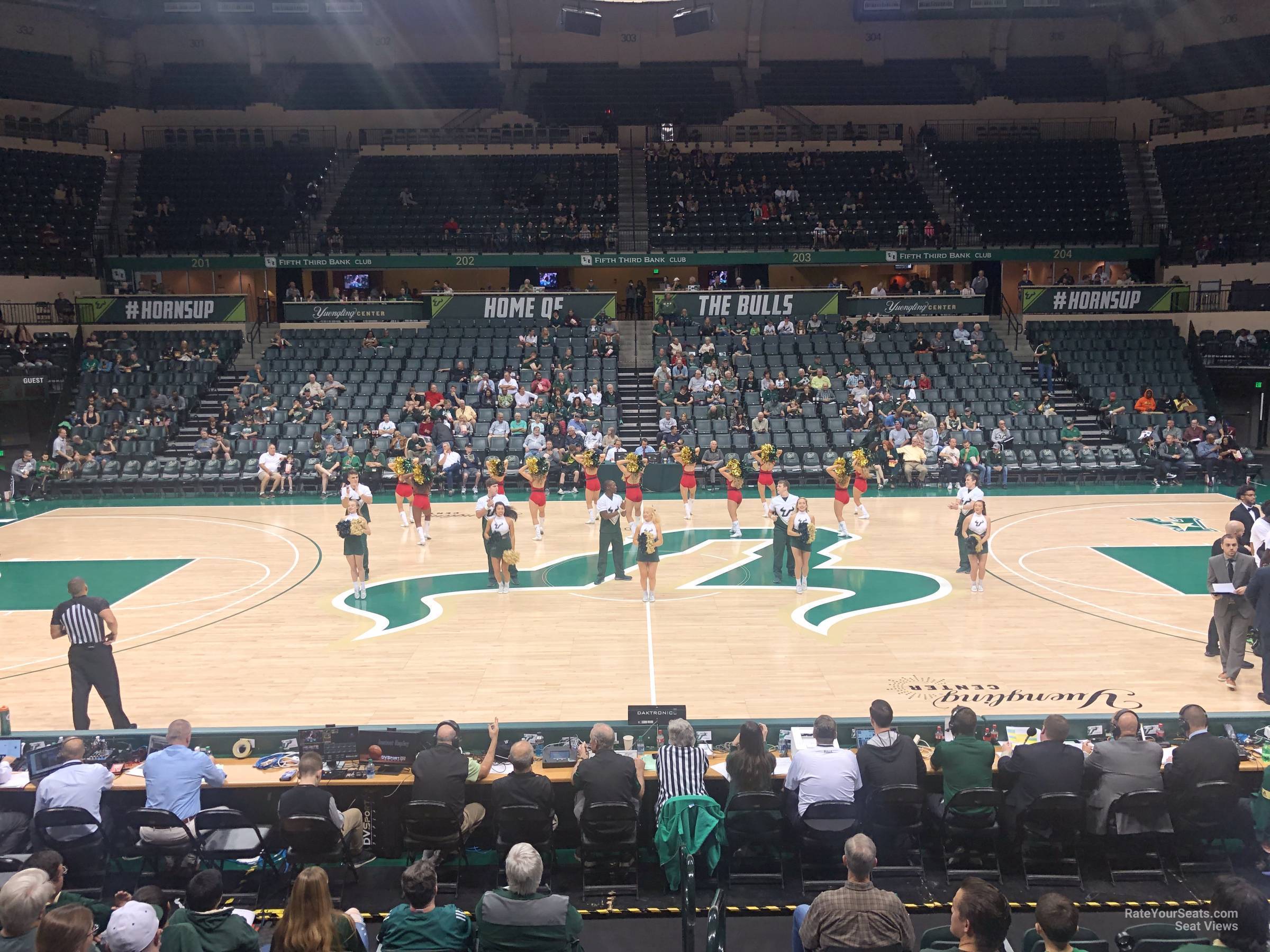 section 114, row g seat view  for basketball - yuengling center