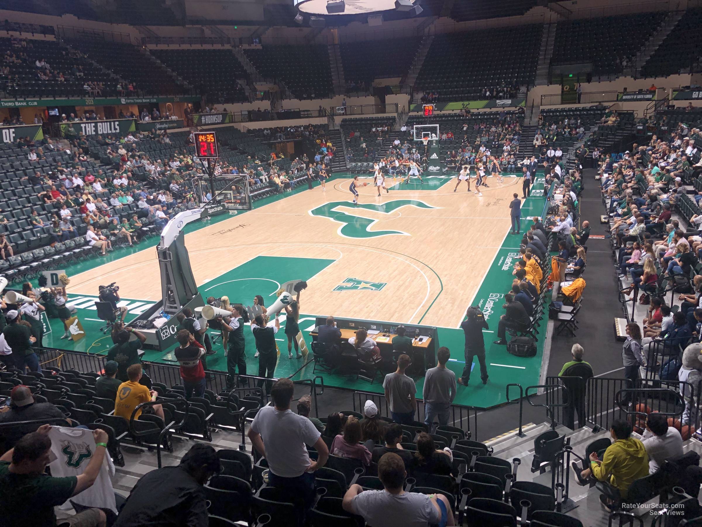 section 118, row j seat view  for basketball - yuengling center