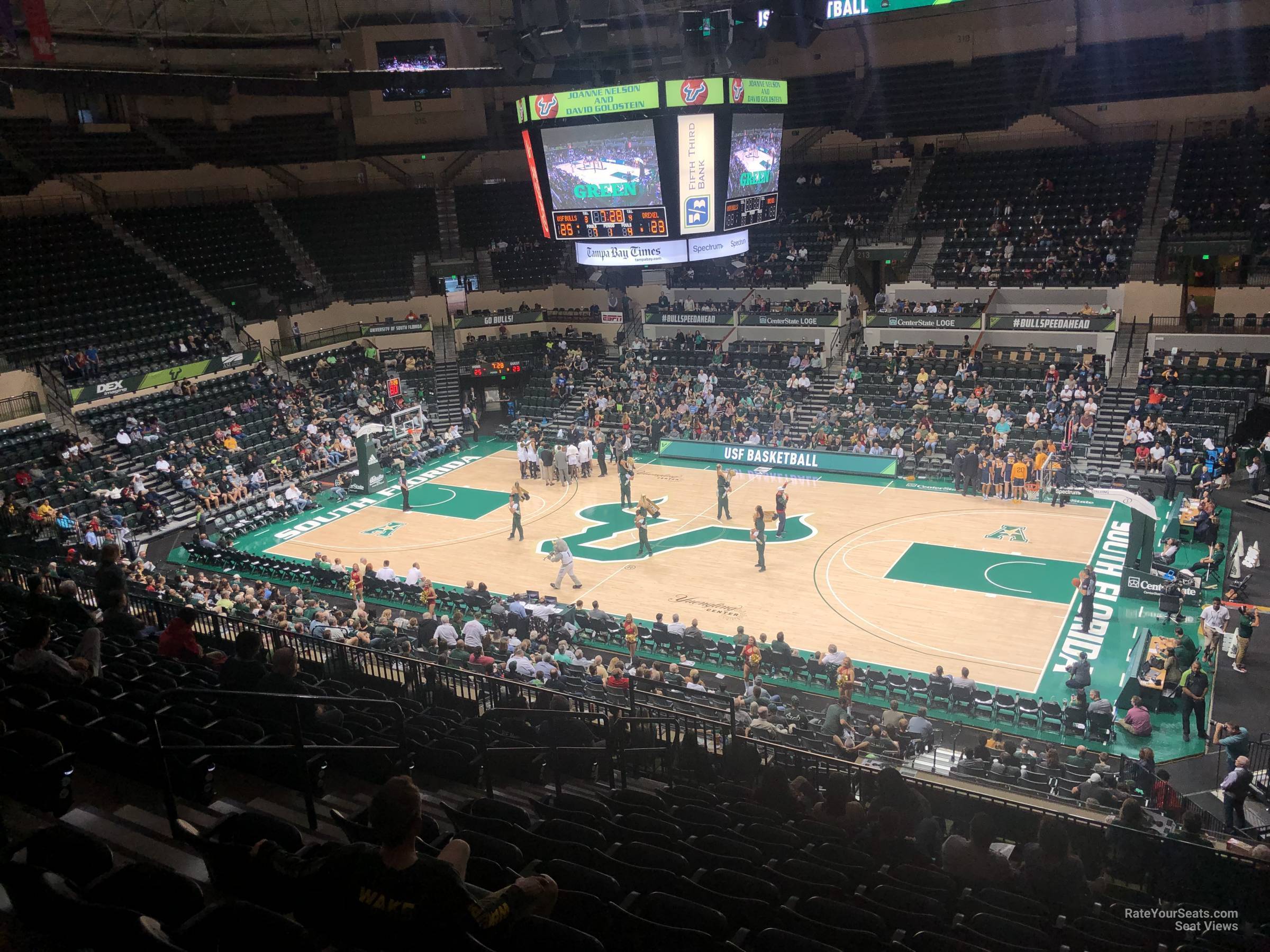 section 201, row z seat view  - yuengling center