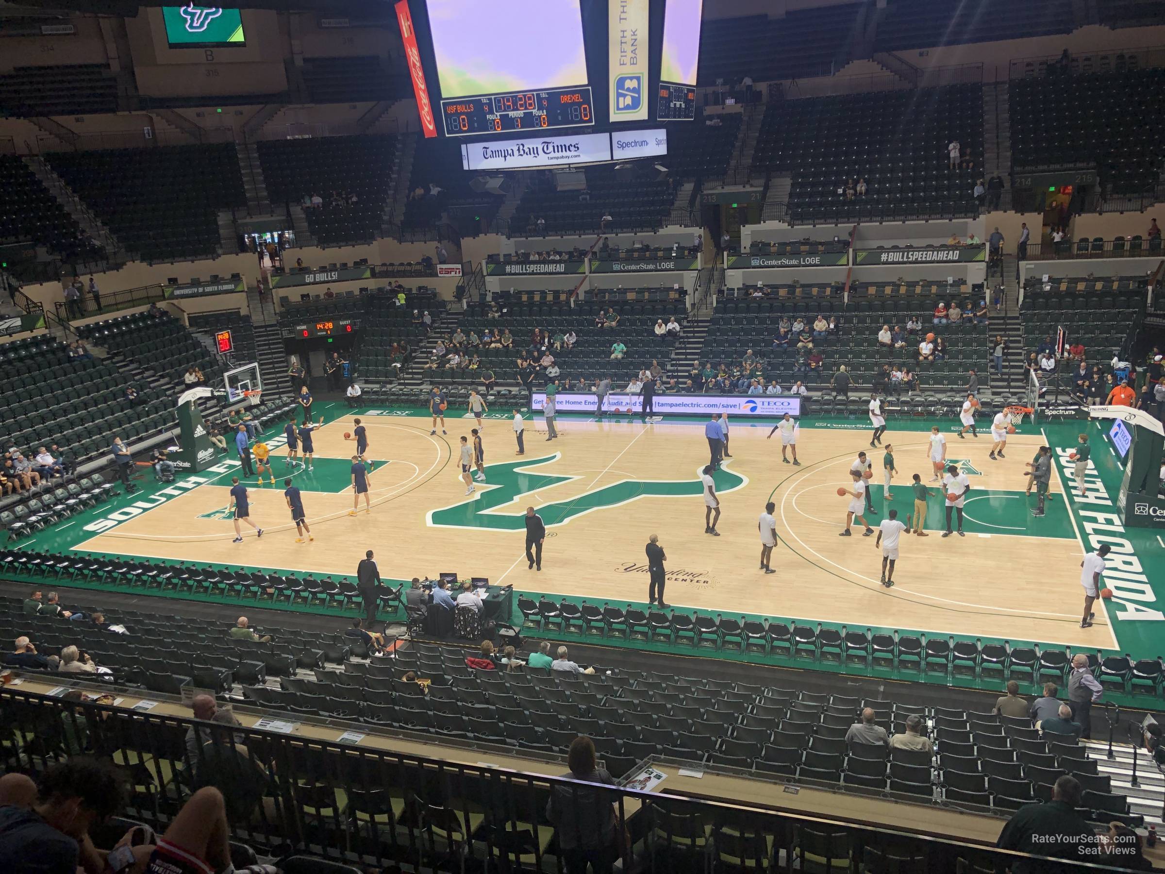 section 202, row t seat view  for basketball - yuengling center