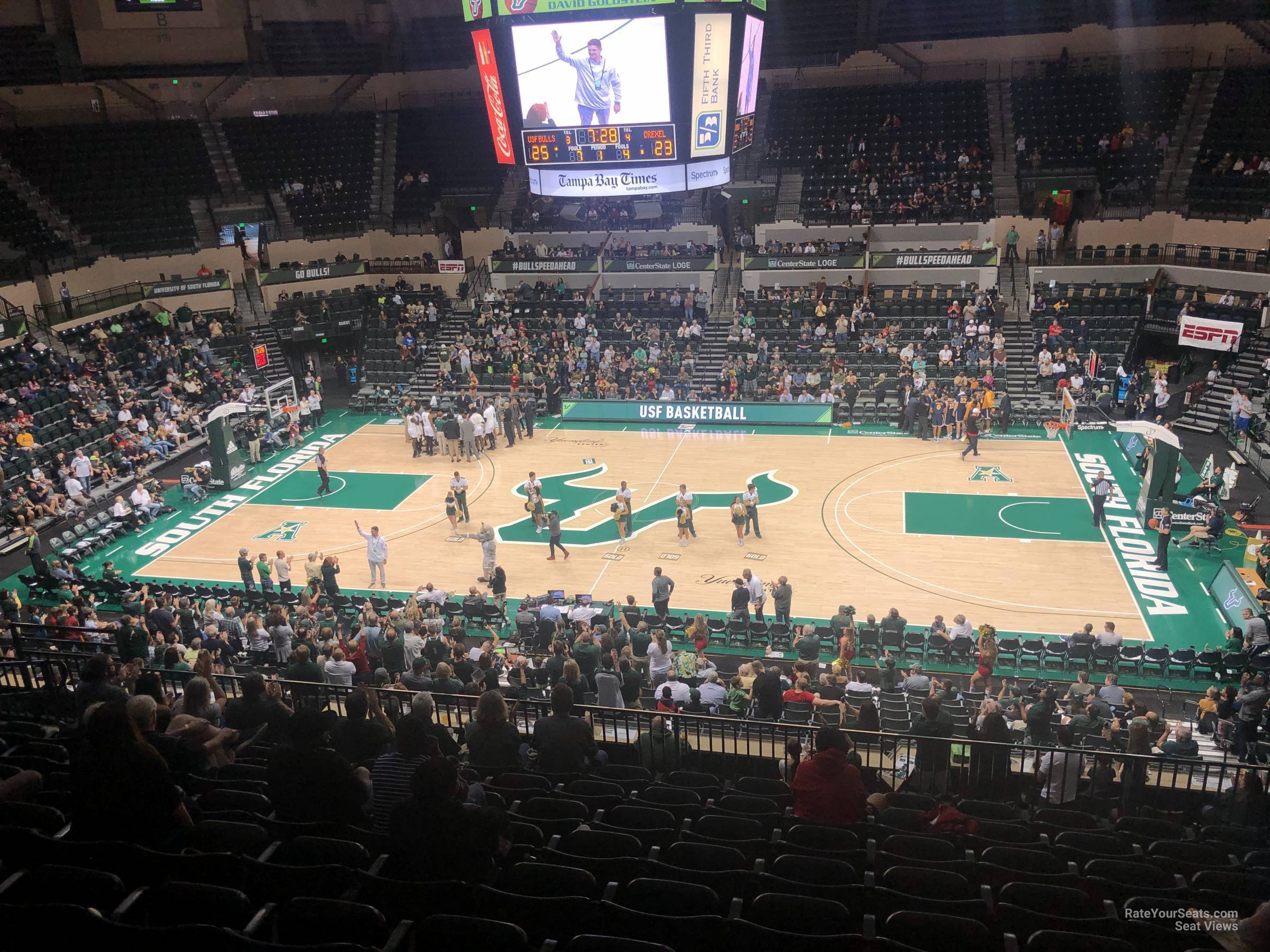 section 202, row y seat view  - yuengling center