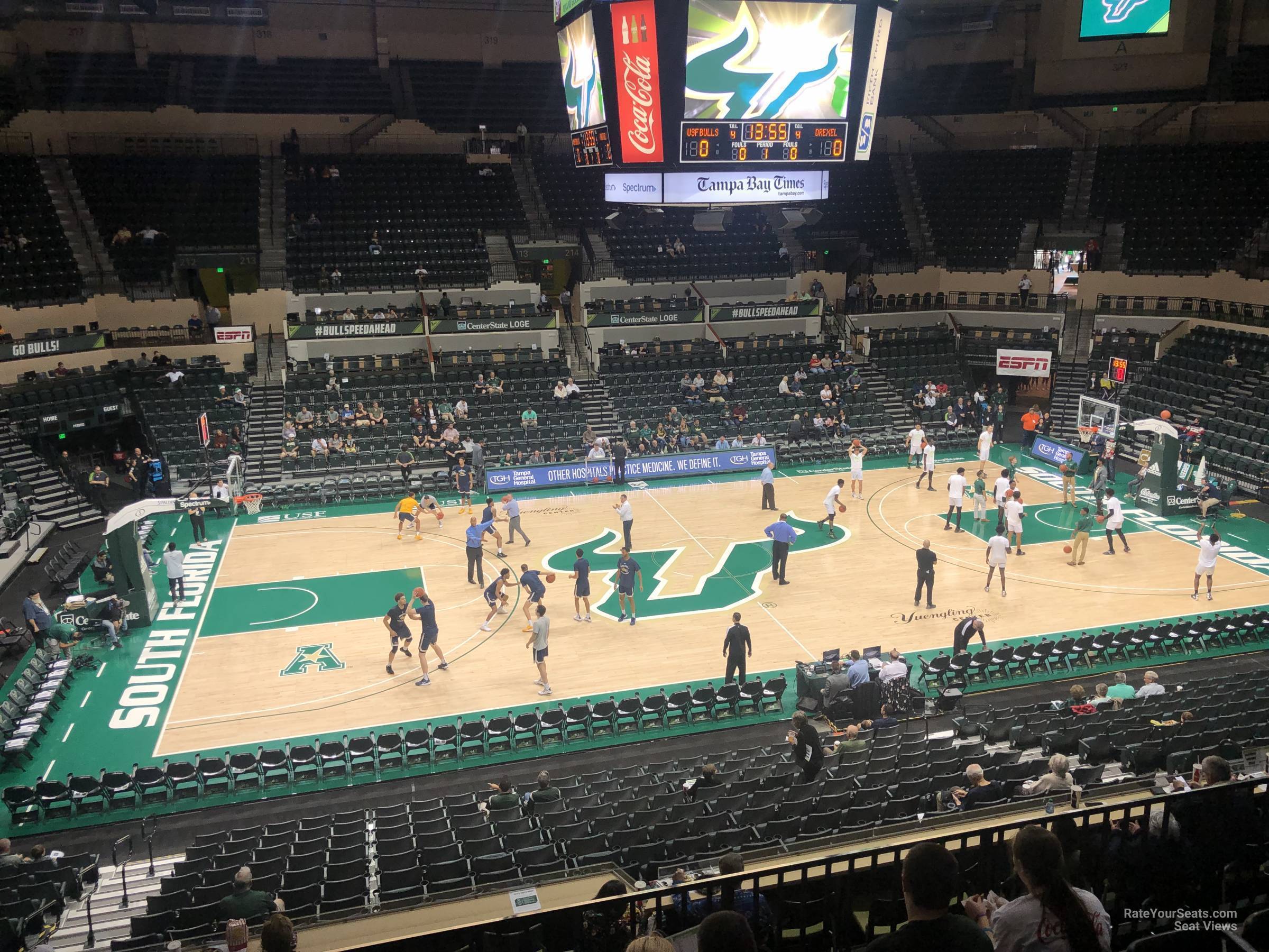 section 203, row t seat view  for basketball - yuengling center