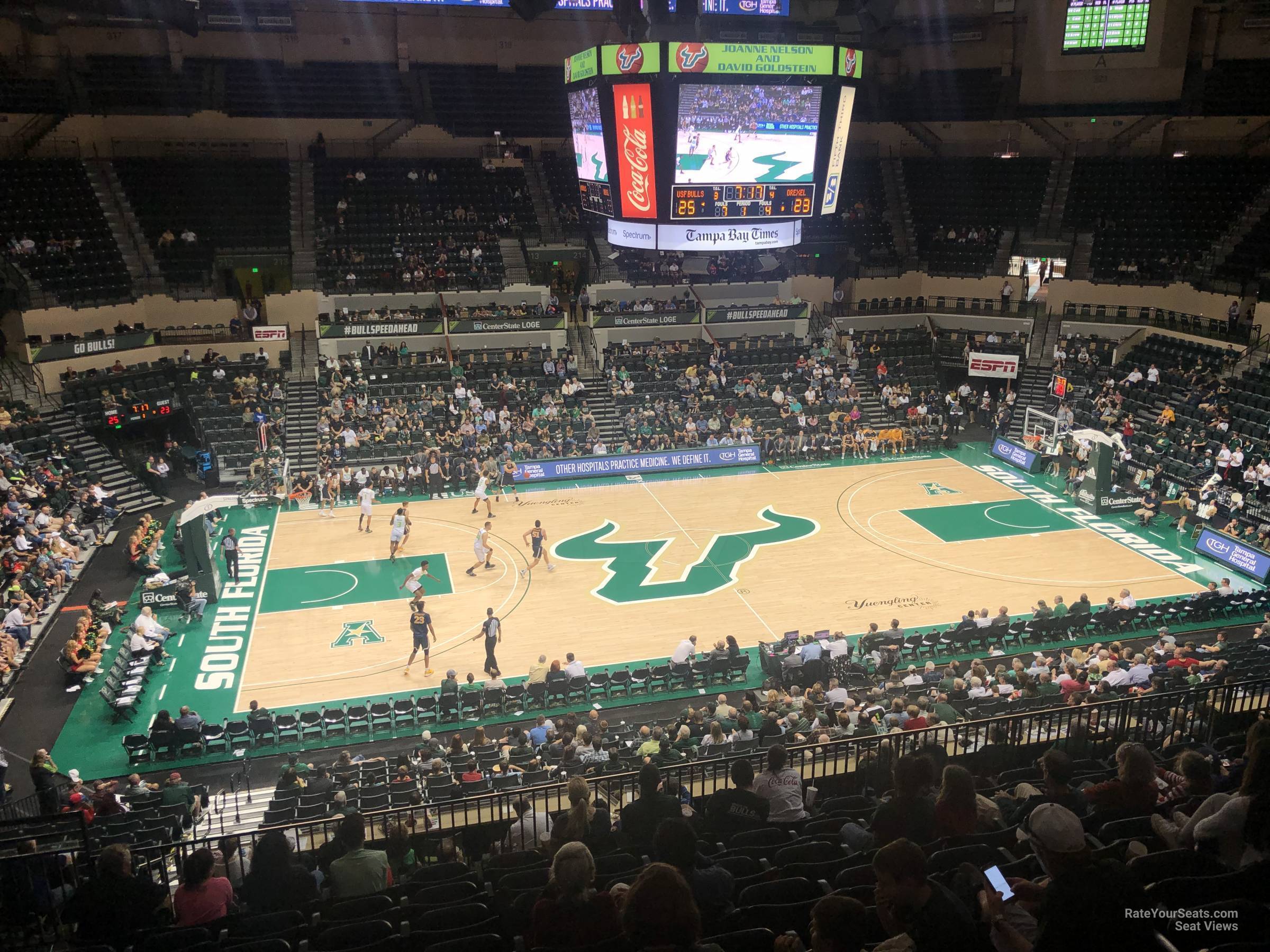 section 203, row y seat view  - yuengling center