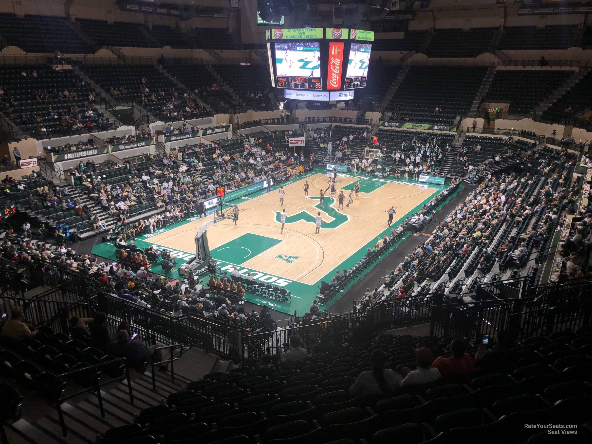 section 206, row z seat view  - yuengling center