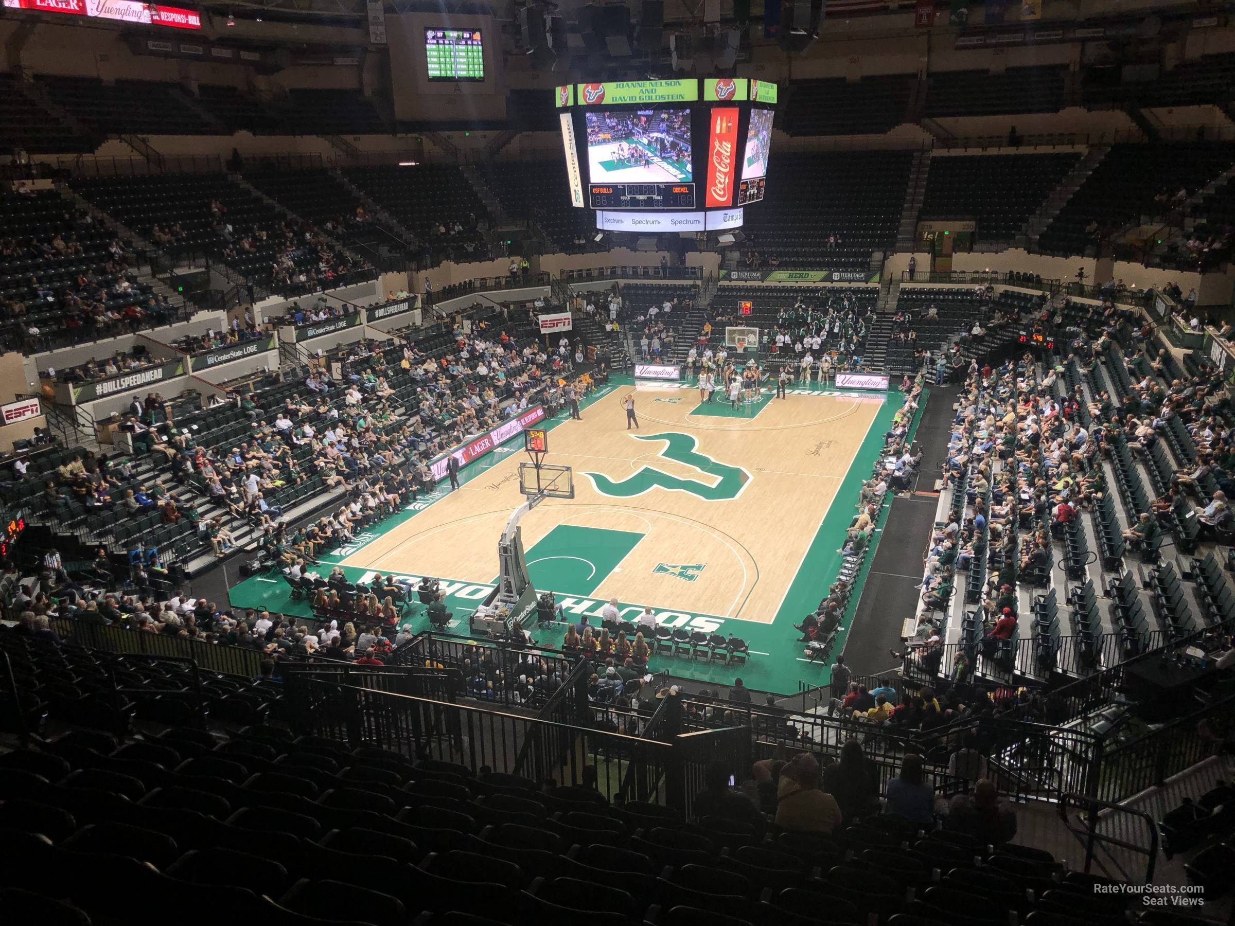 section 207, row z seat view  for basketball - yuengling center