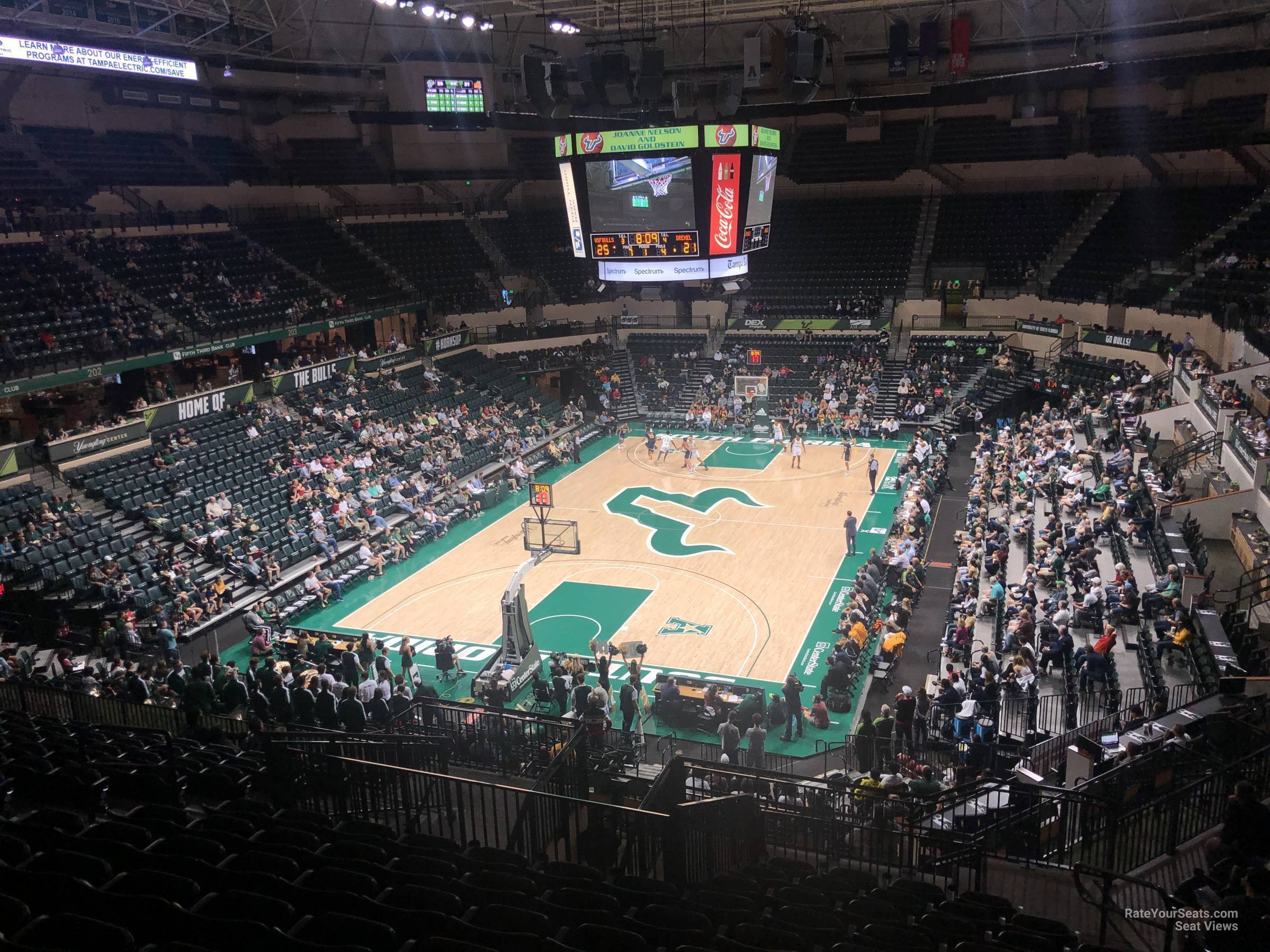 section 218, row z seat view  - yuengling center