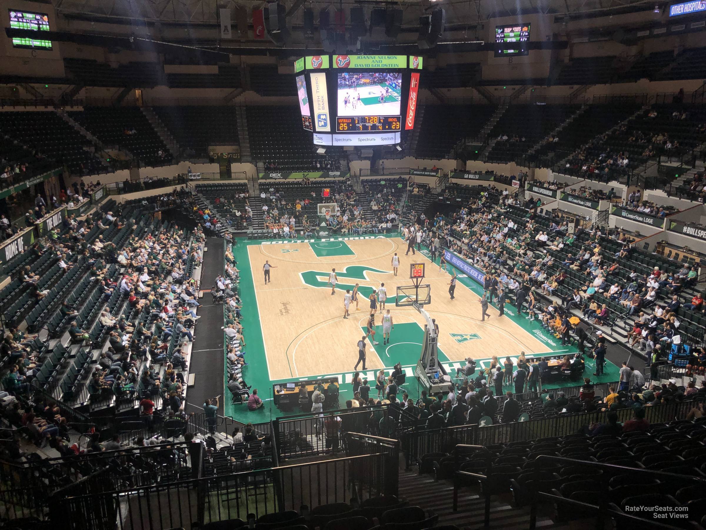 section 220, row y seat view  for basketball - yuengling center