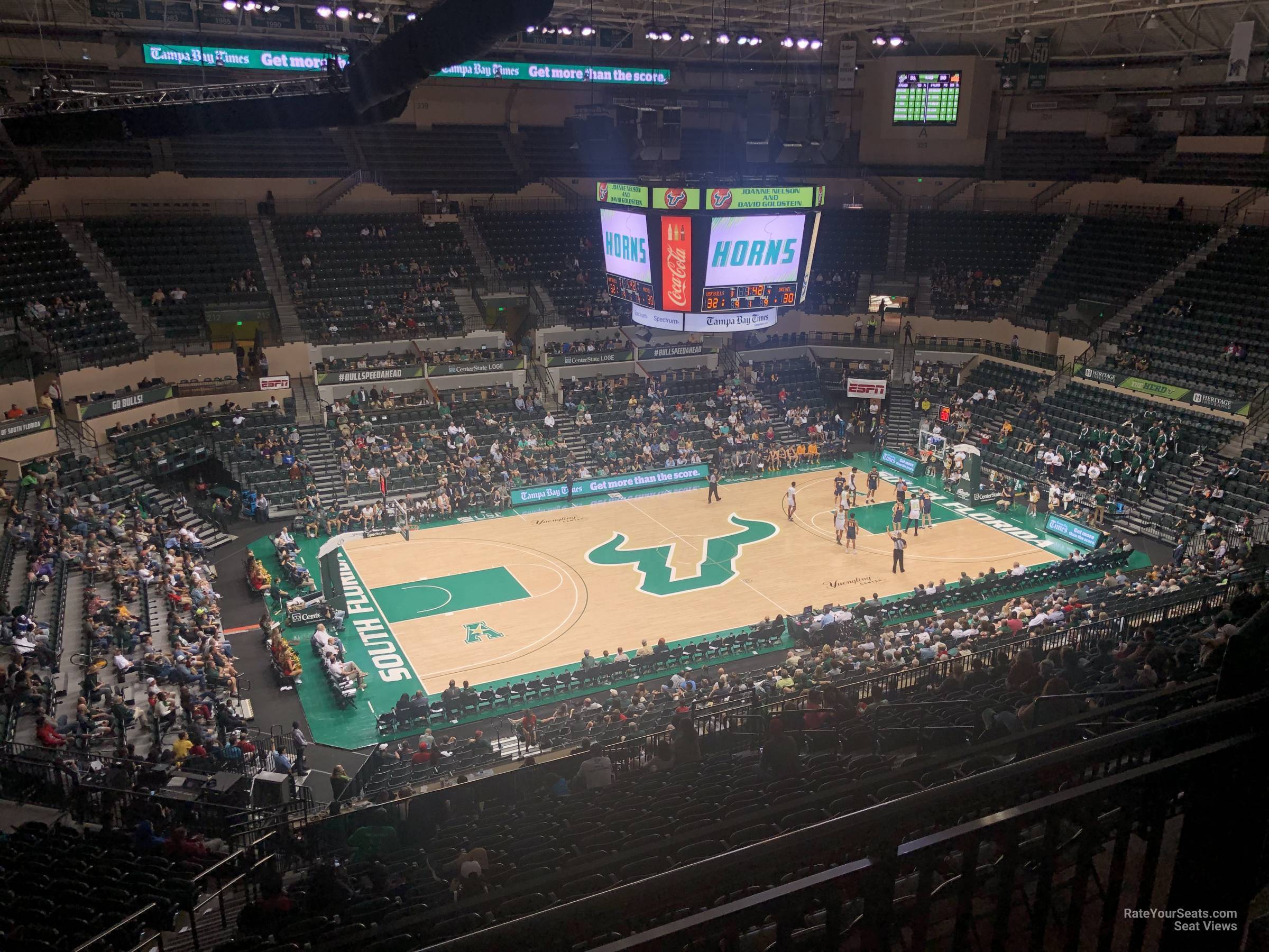 section 305, row d seat view  - yuengling center