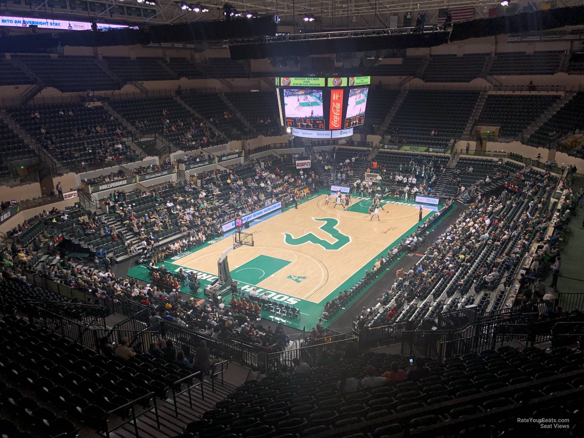 section 308, row c seat view  - yuengling center