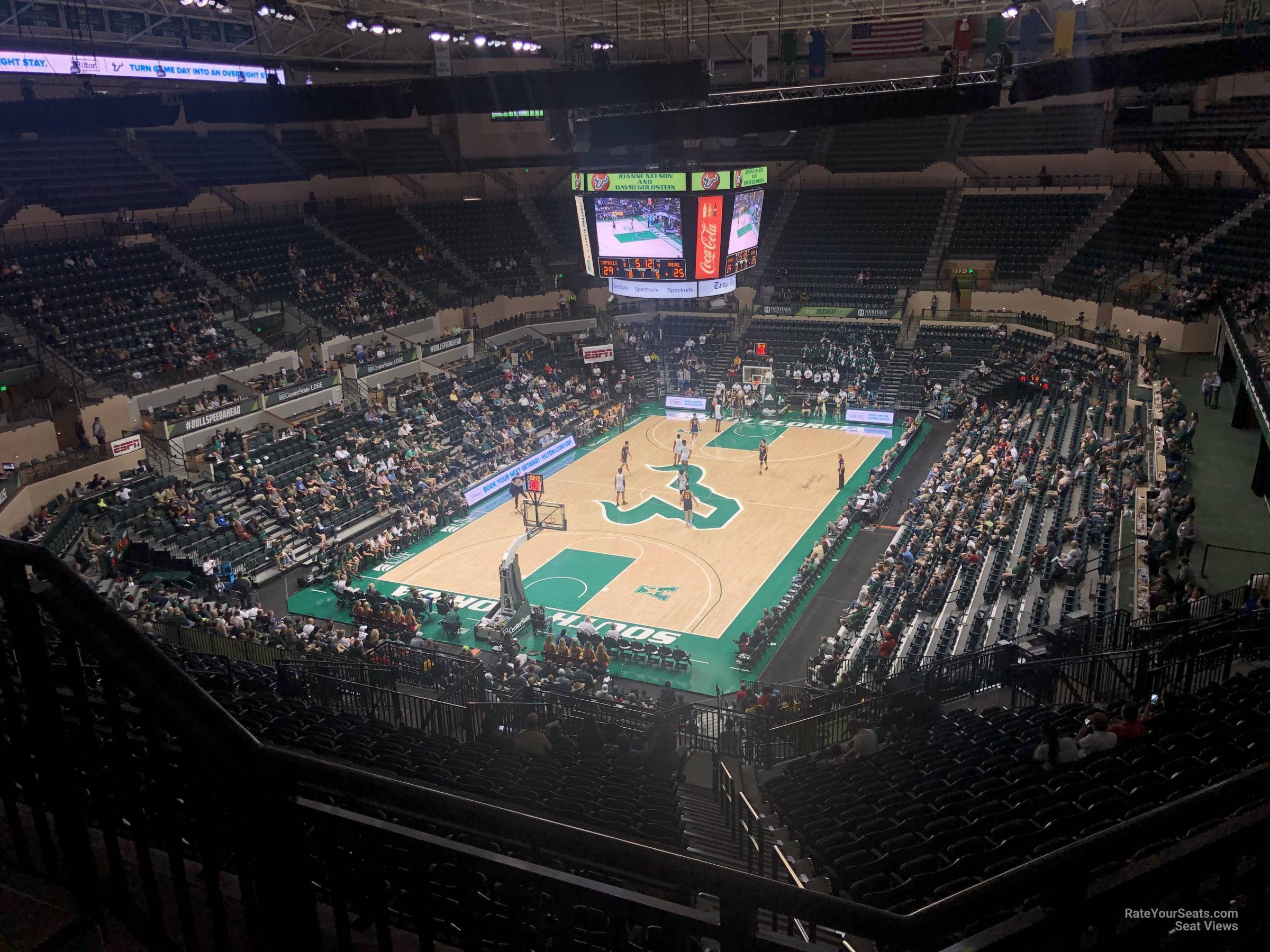 section 309, row d seat view  - yuengling center