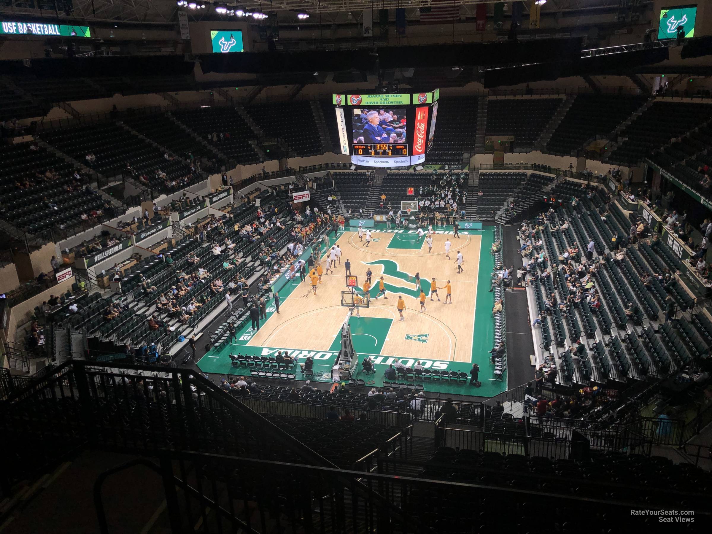 section 310, row f seat view  for basketball - yuengling center