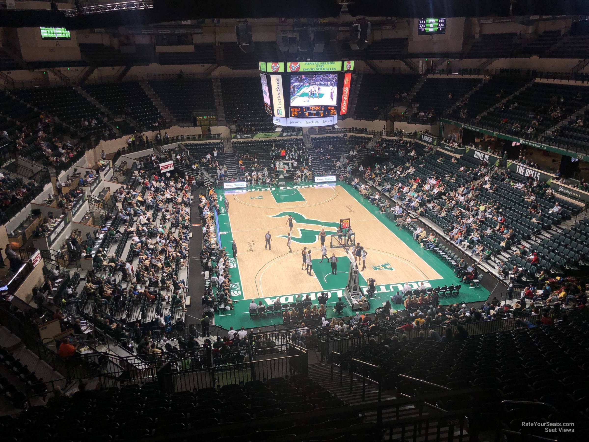section 312, row c seat view  for basketball - yuengling center