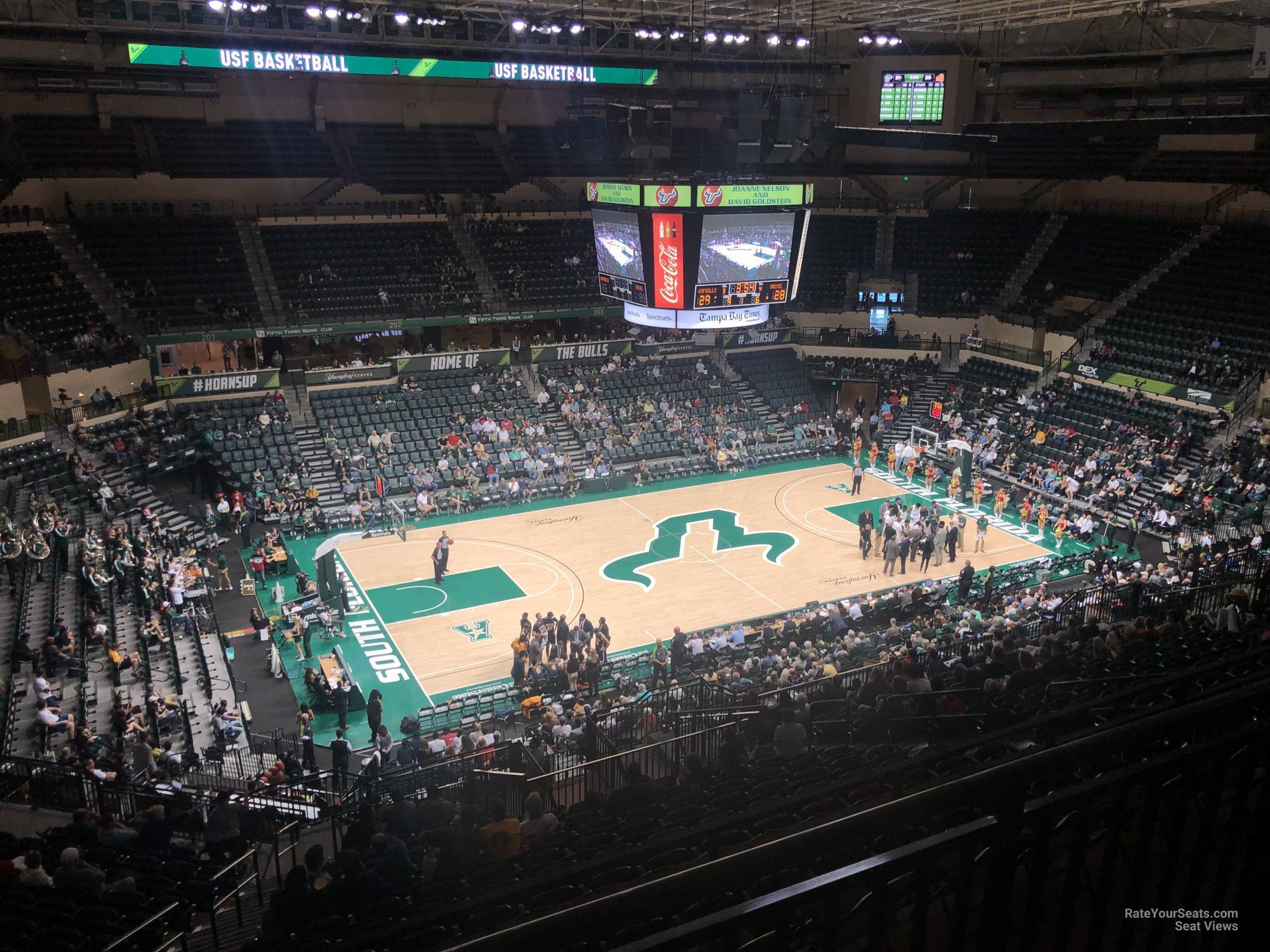 section 321, row d seat view  for basketball - yuengling center