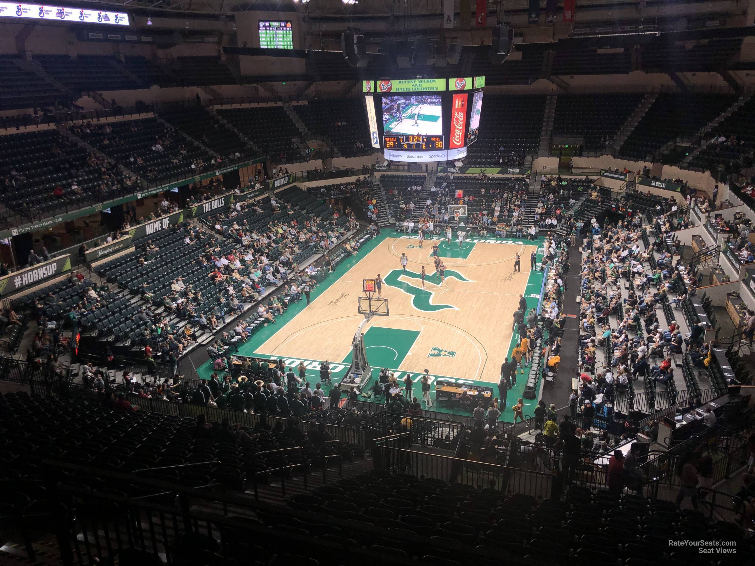 section 326, row c seat view  for basketball - yuengling center