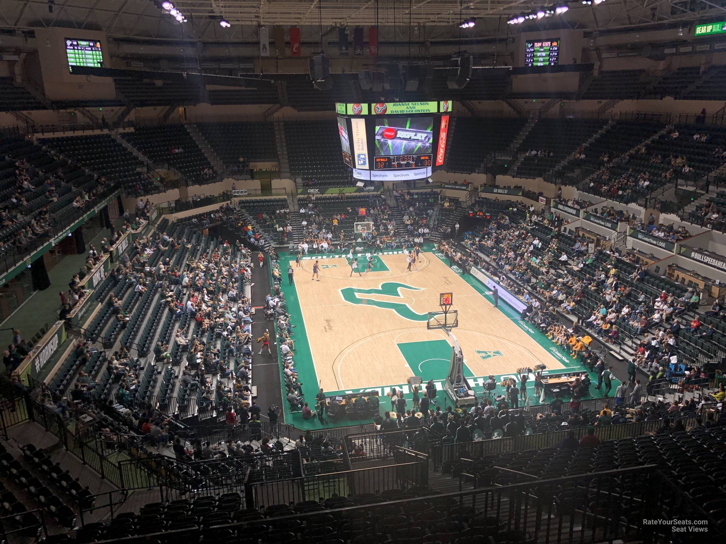 section 328, row c seat view  for basketball - yuengling center