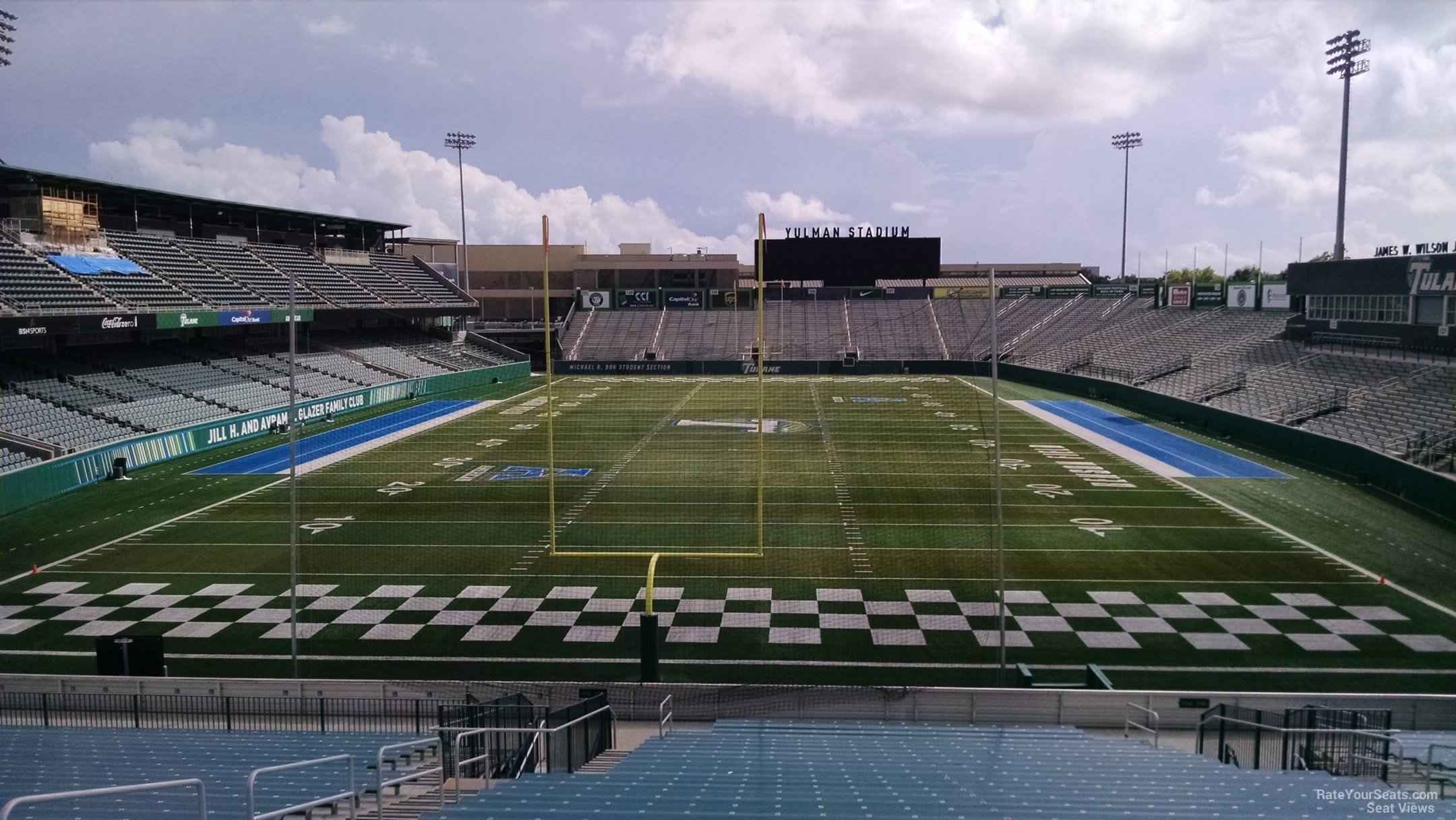 section 114, row ii seat view  - yulman stadium