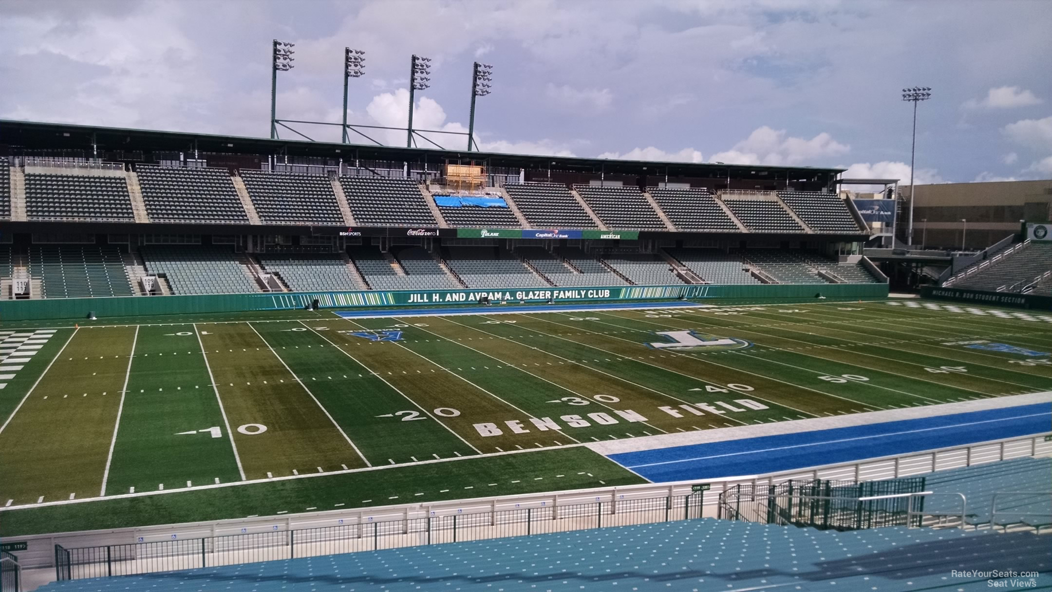 section 119, row ff seat view  - yulman stadium