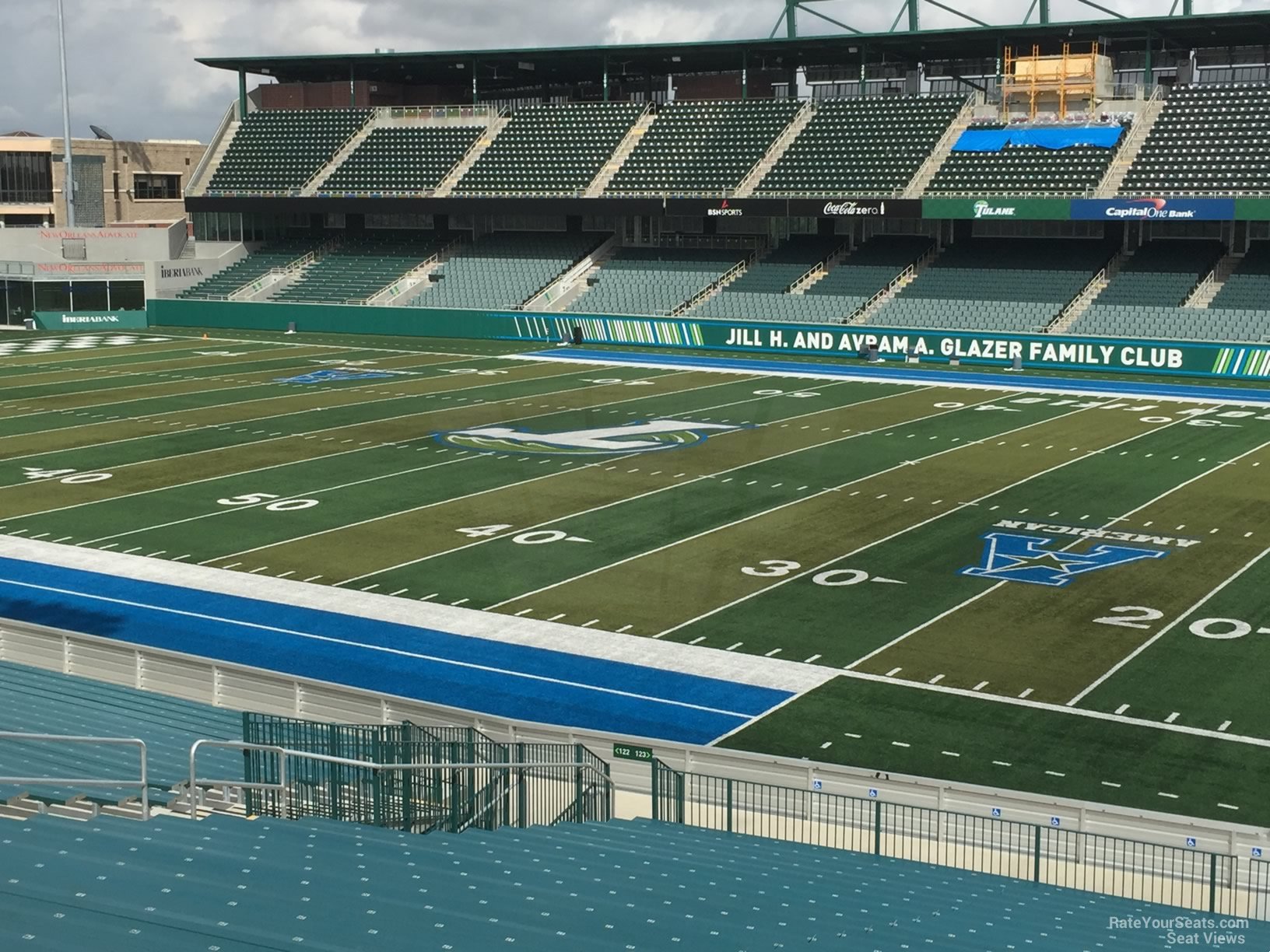 section 123, row gg seat view  - yulman stadium