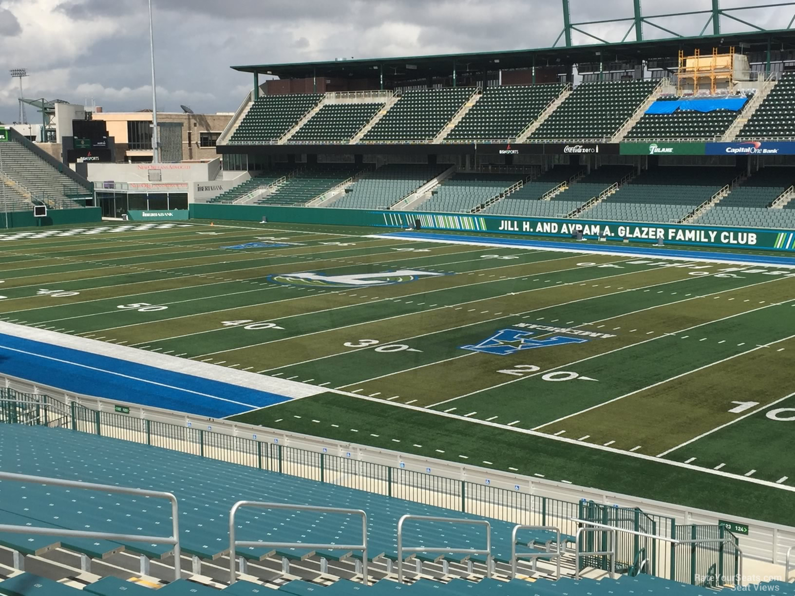 section 124, row gg seat view  - yulman stadium