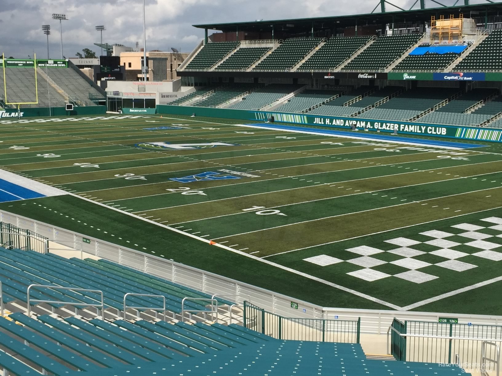 section 125, row gg seat view  - yulman stadium