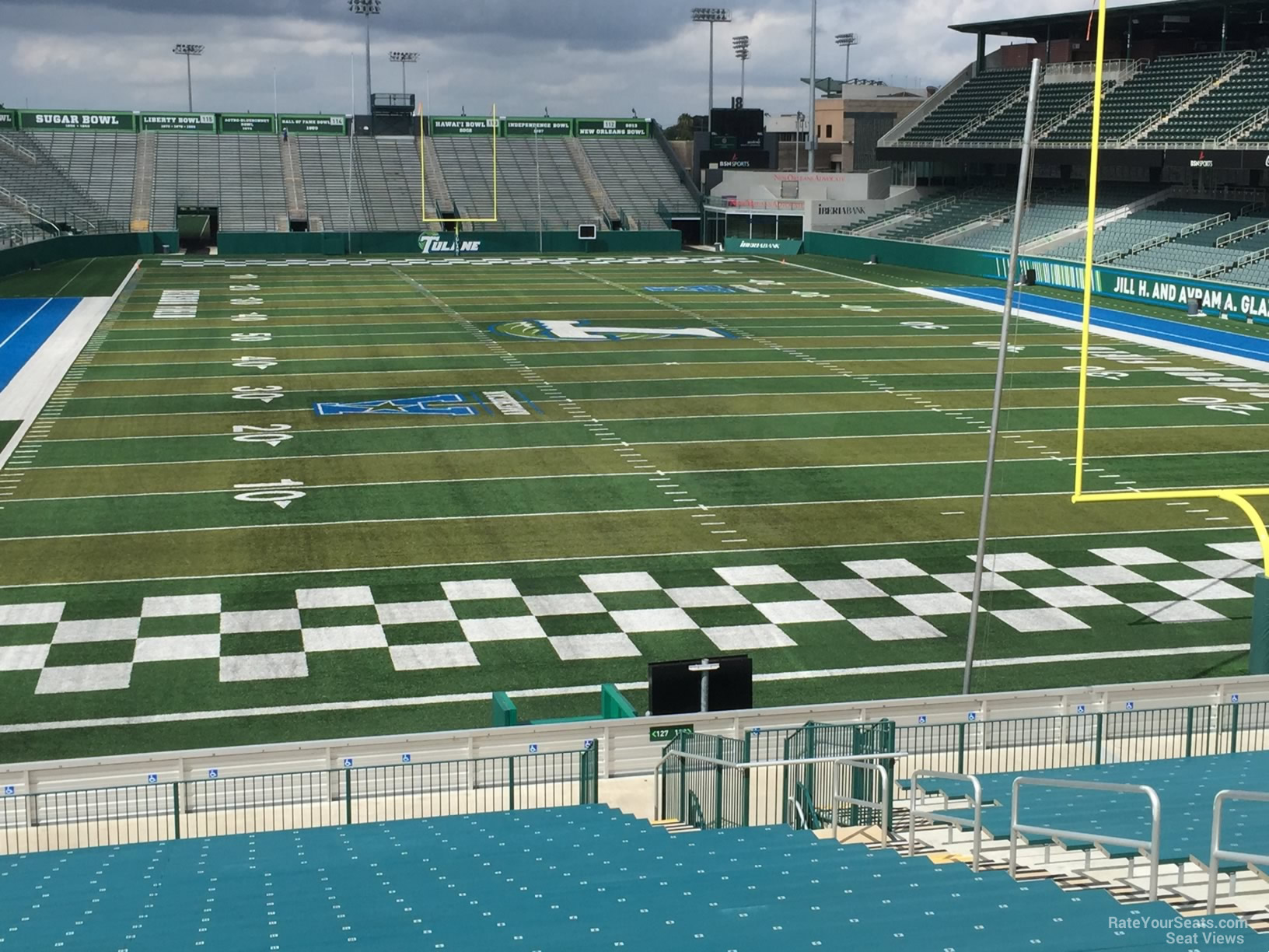 section 127, row gg seat view  - yulman stadium