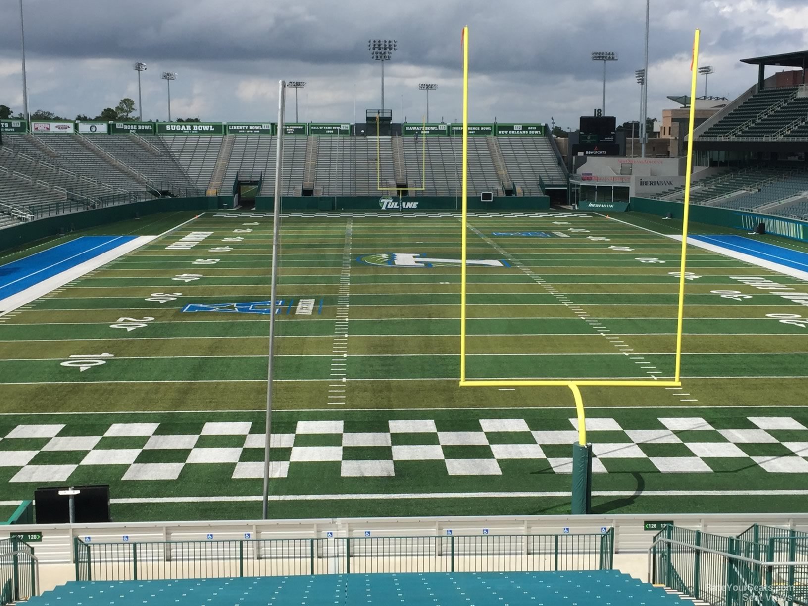 section 128, row gg seat view  - yulman stadium