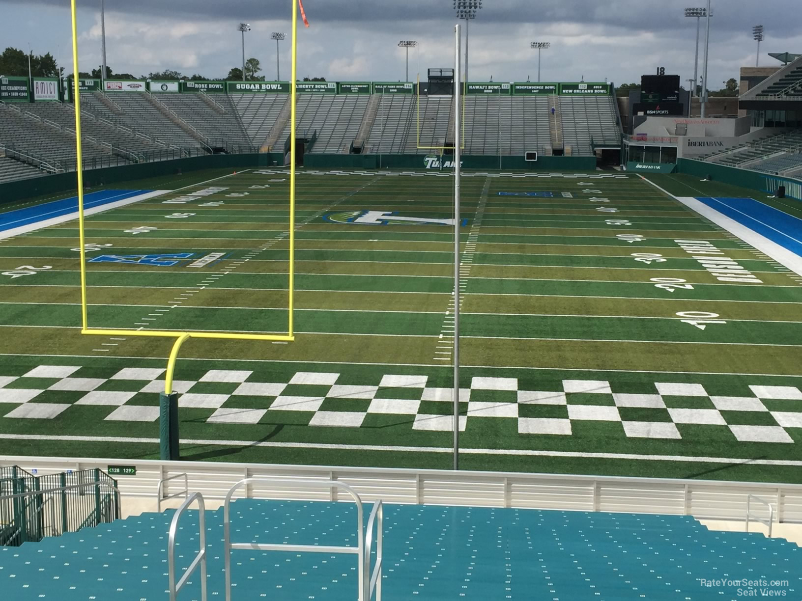 section 129, row gg seat view  - yulman stadium