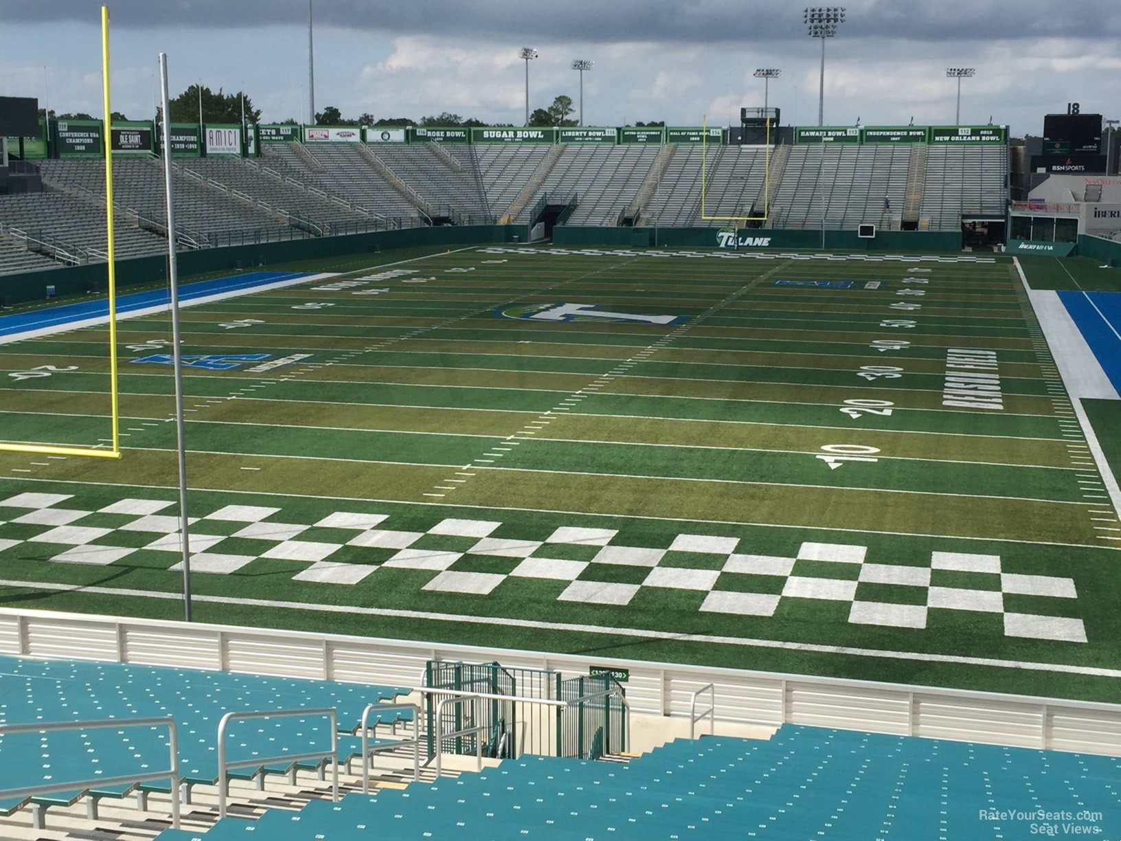 section 130, row gg seat view  - yulman stadium