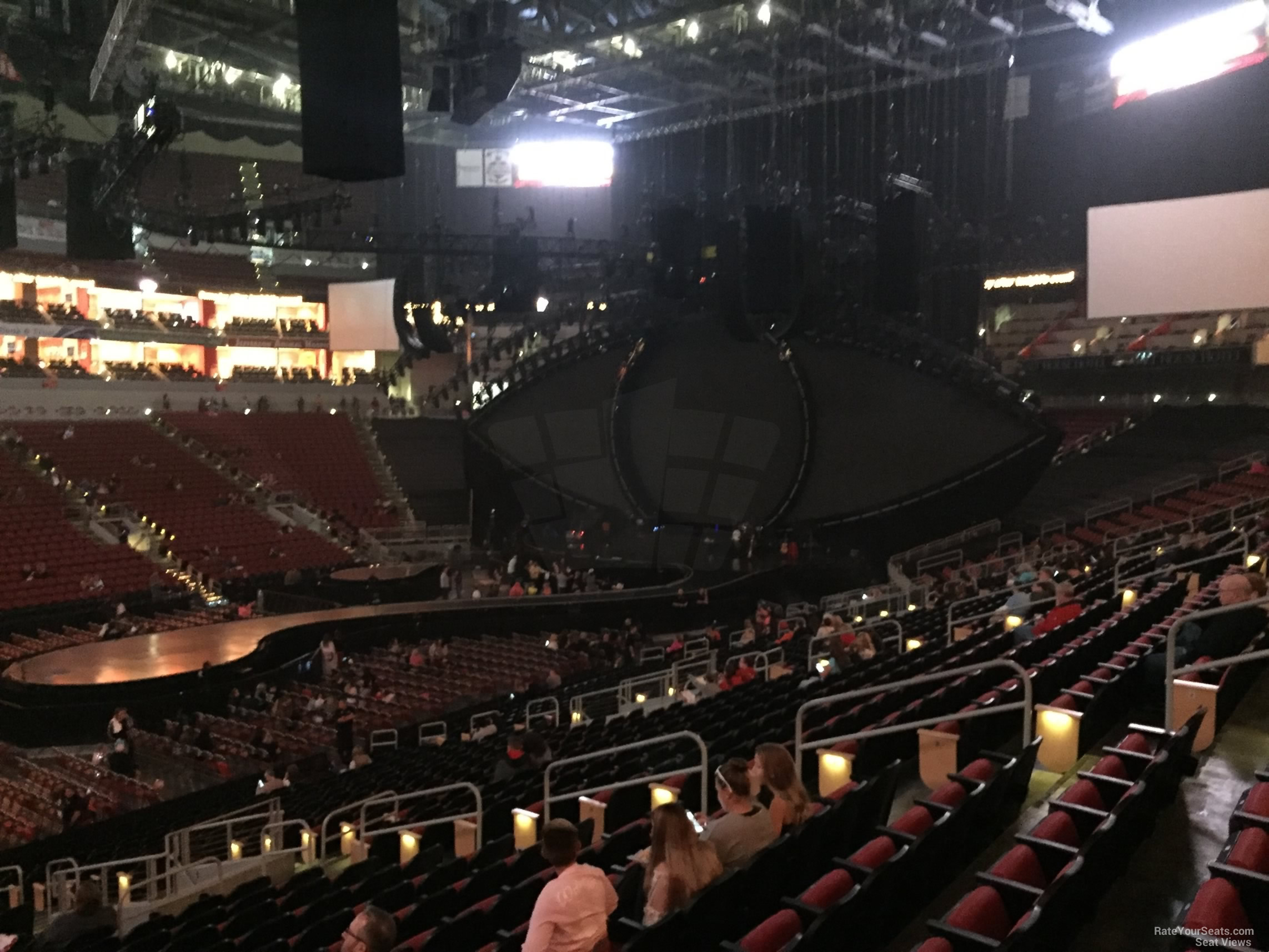 section 108, row cc seat view  for concert - kfc yum! center