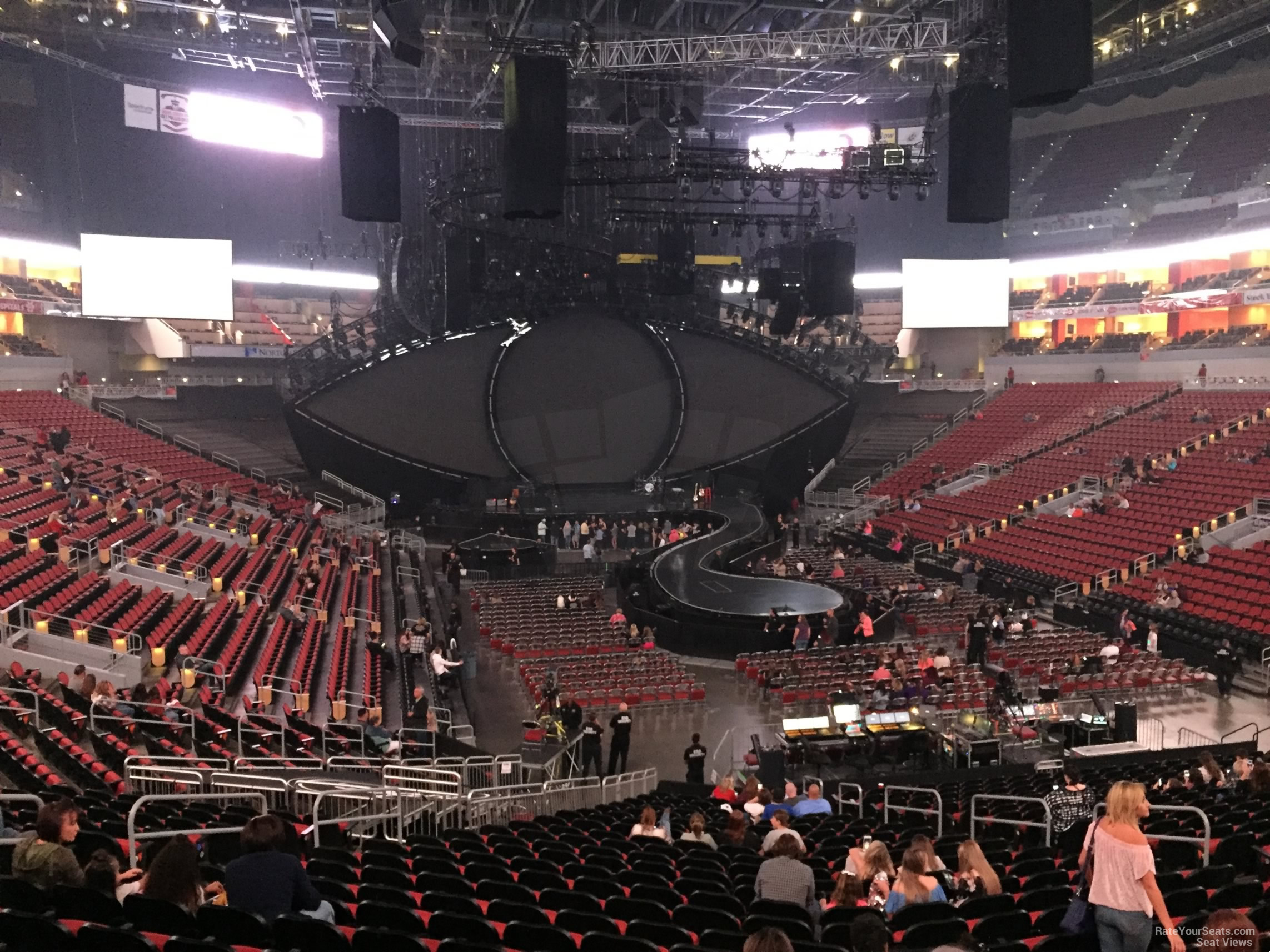 section 112, row cc seat view  for concert - kfc yum! center