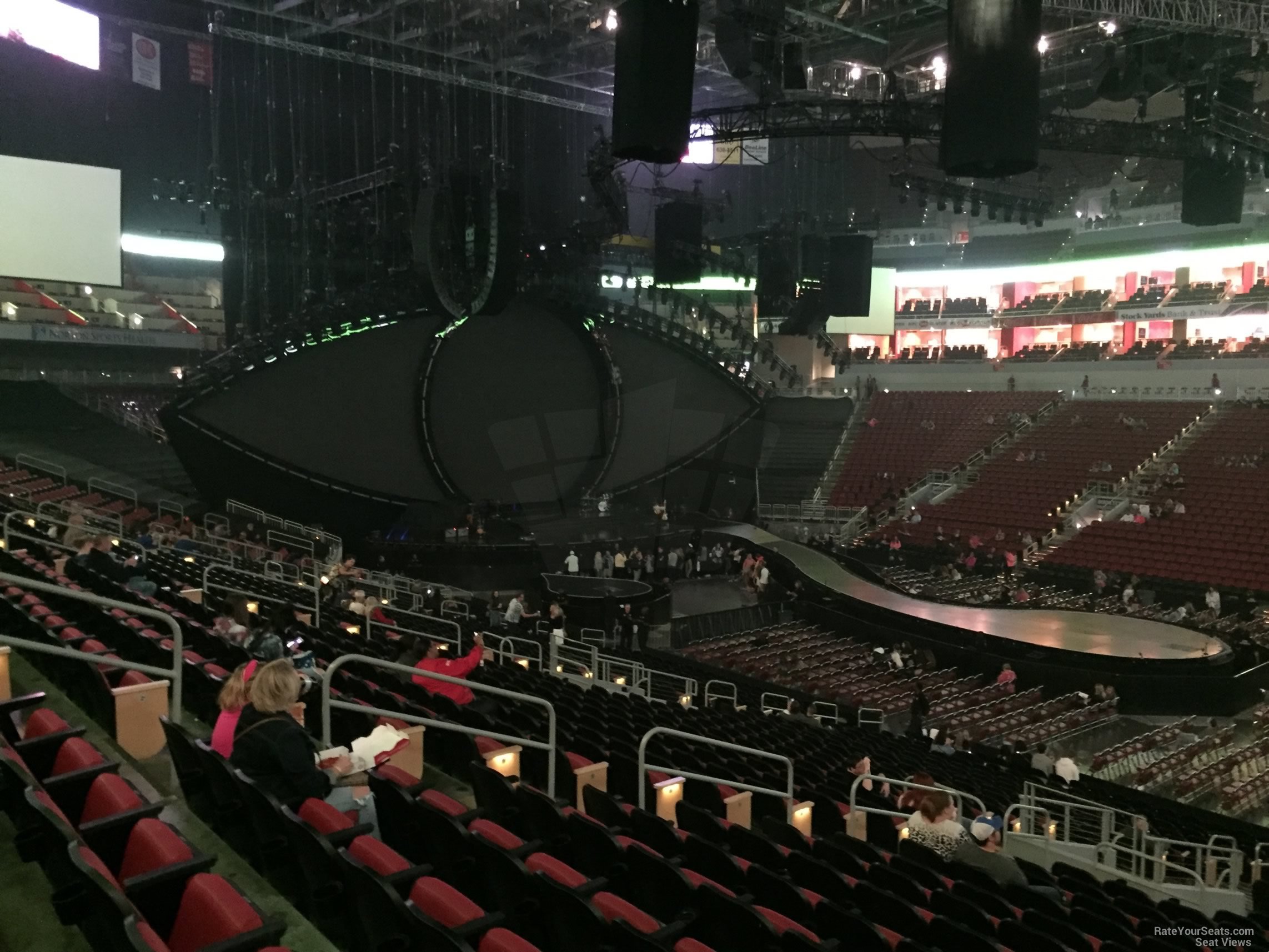 section 114, row cc seat view  for concert - kfc yum! center
