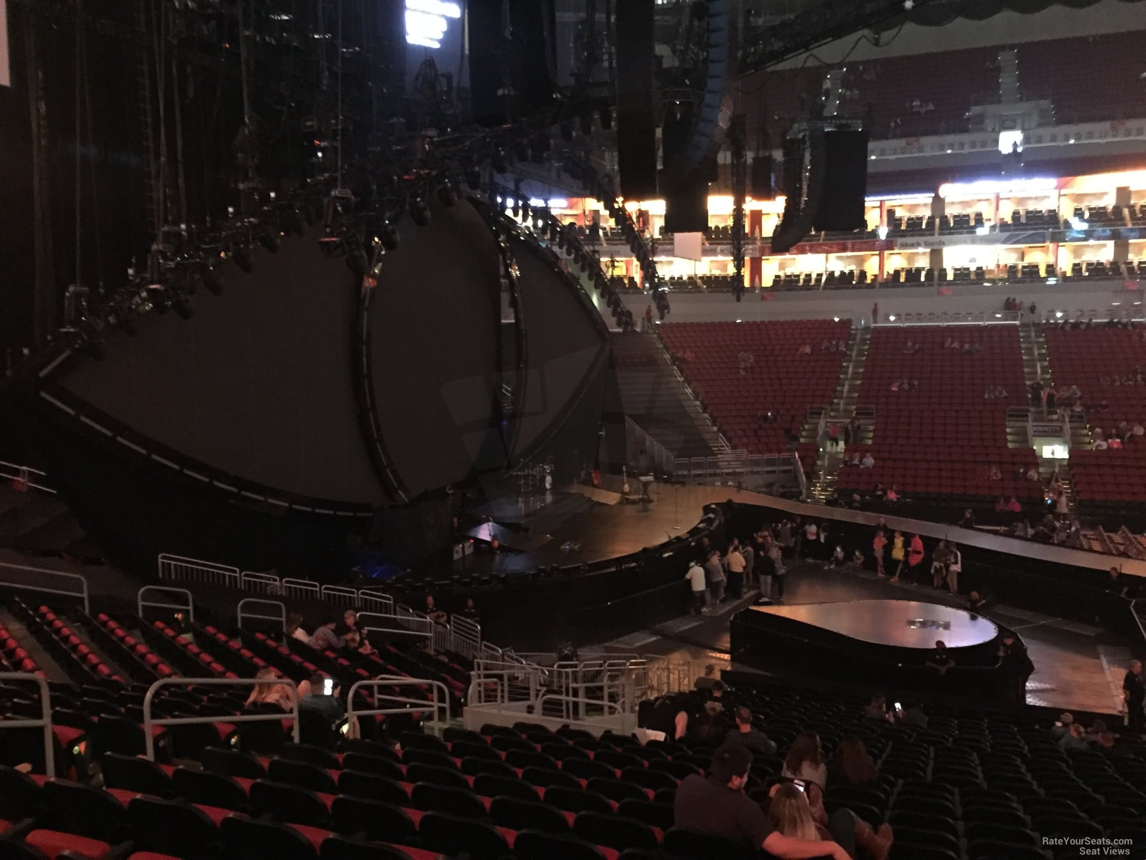 section 117, row cc seat view  for concert - kfc yum! center