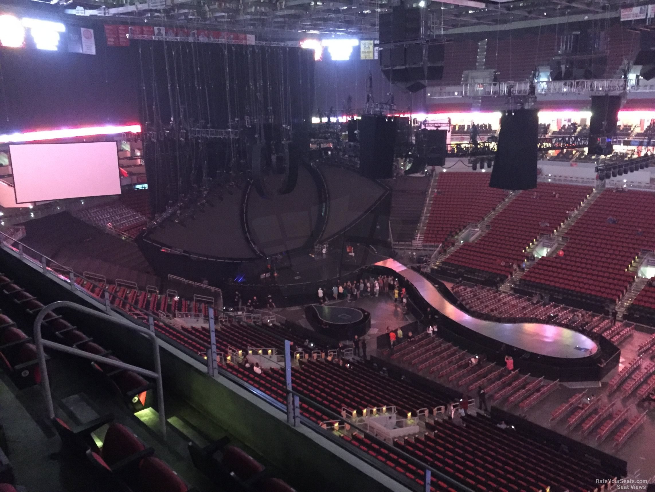 kfc yum center section 321 concert seating at t center rows seating chart