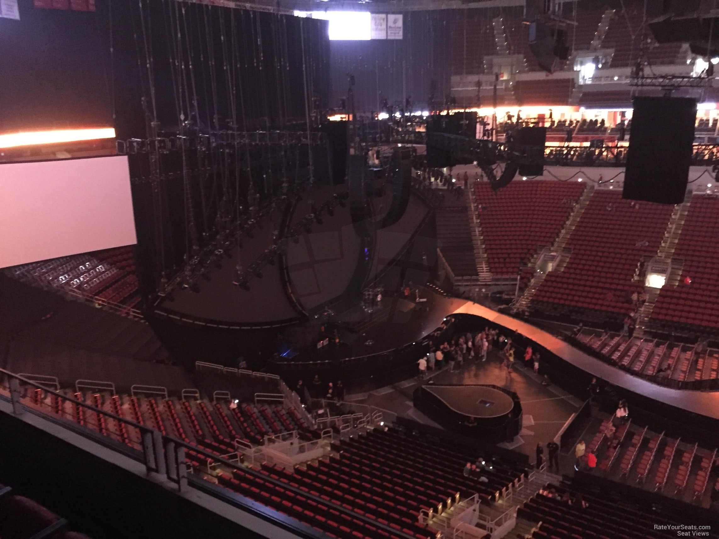 section 323, row d seat view  for concert - kfc yum! center