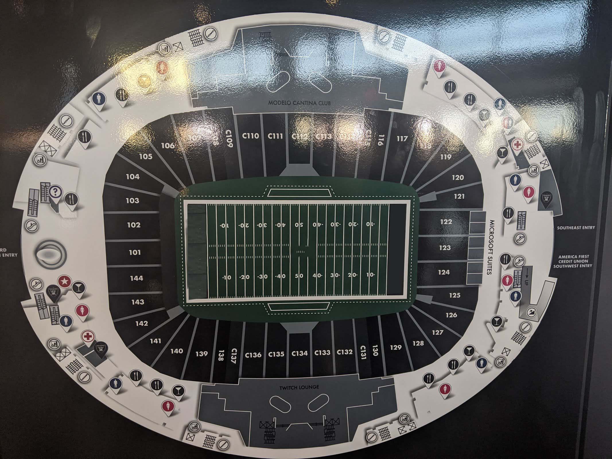 allegiant stadium seat map