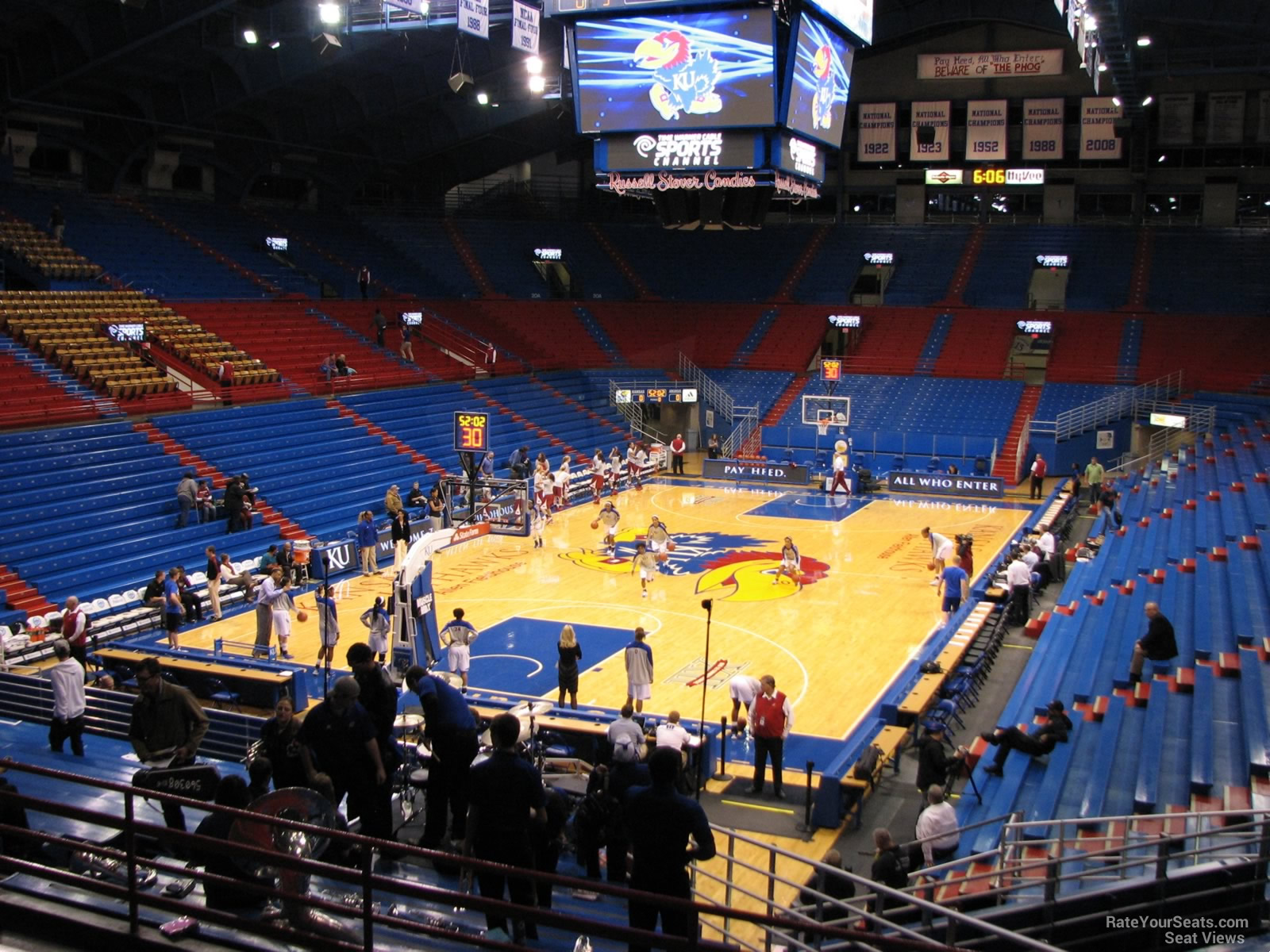 section 10, row 6 seat view  - allen fieldhouse