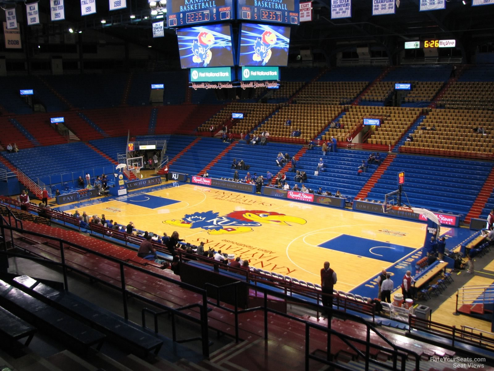 section 14, row 18 seat view  - allen fieldhouse