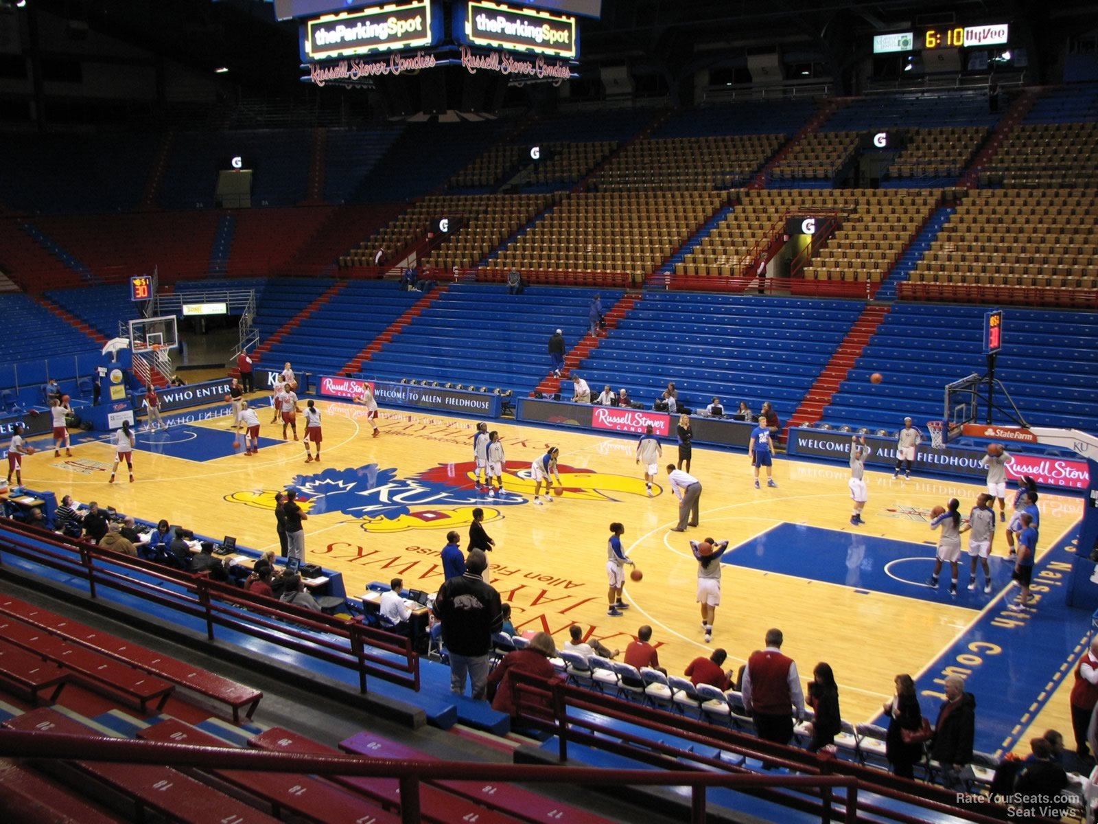 section 16, row 8 seat view  - allen fieldhouse