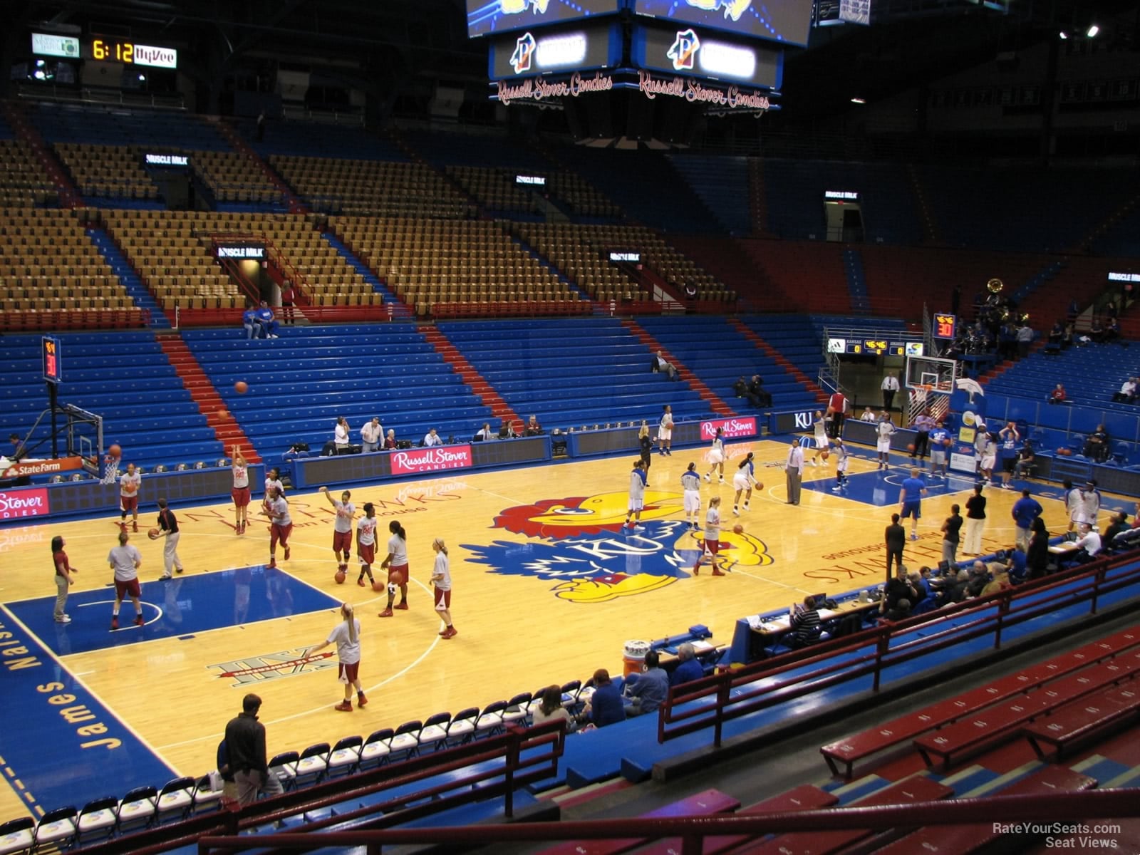 section 19, row 8 seat view  - allen fieldhouse