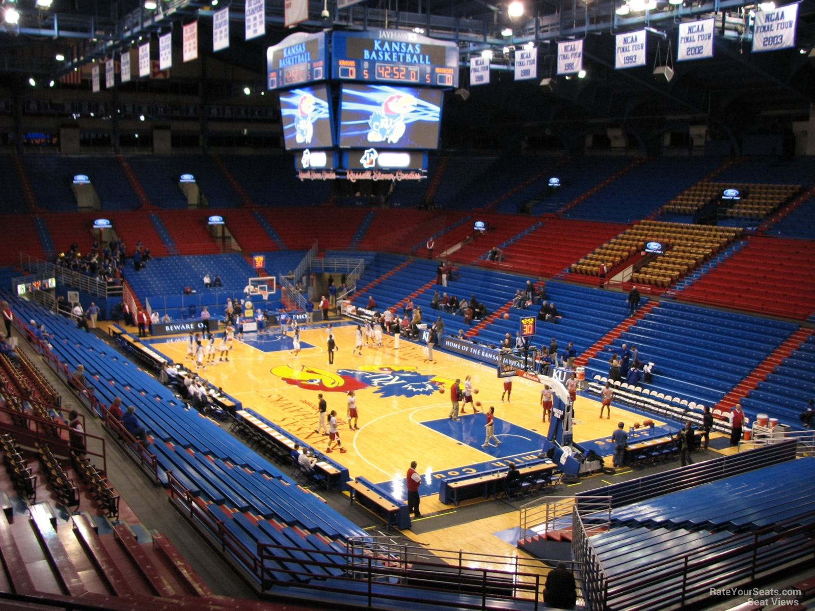 section 2a, row 18 seat view  - allen fieldhouse