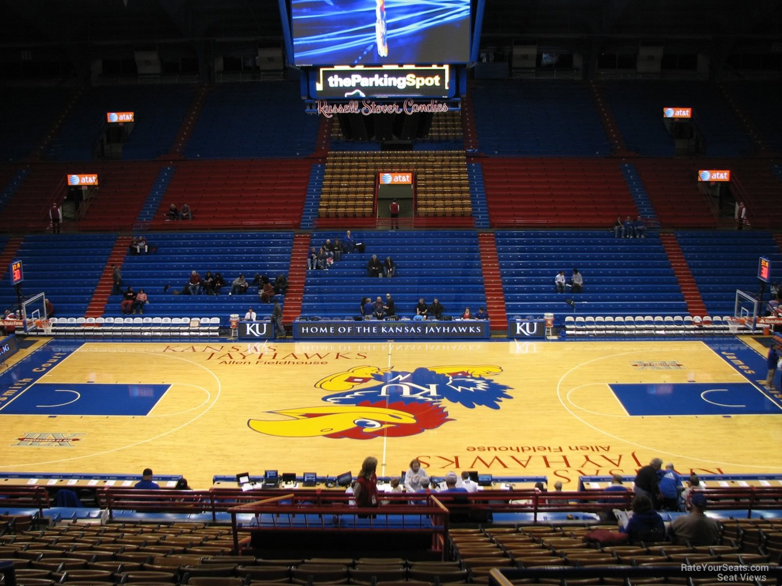 section 6, row 18 seat view  - allen fieldhouse
