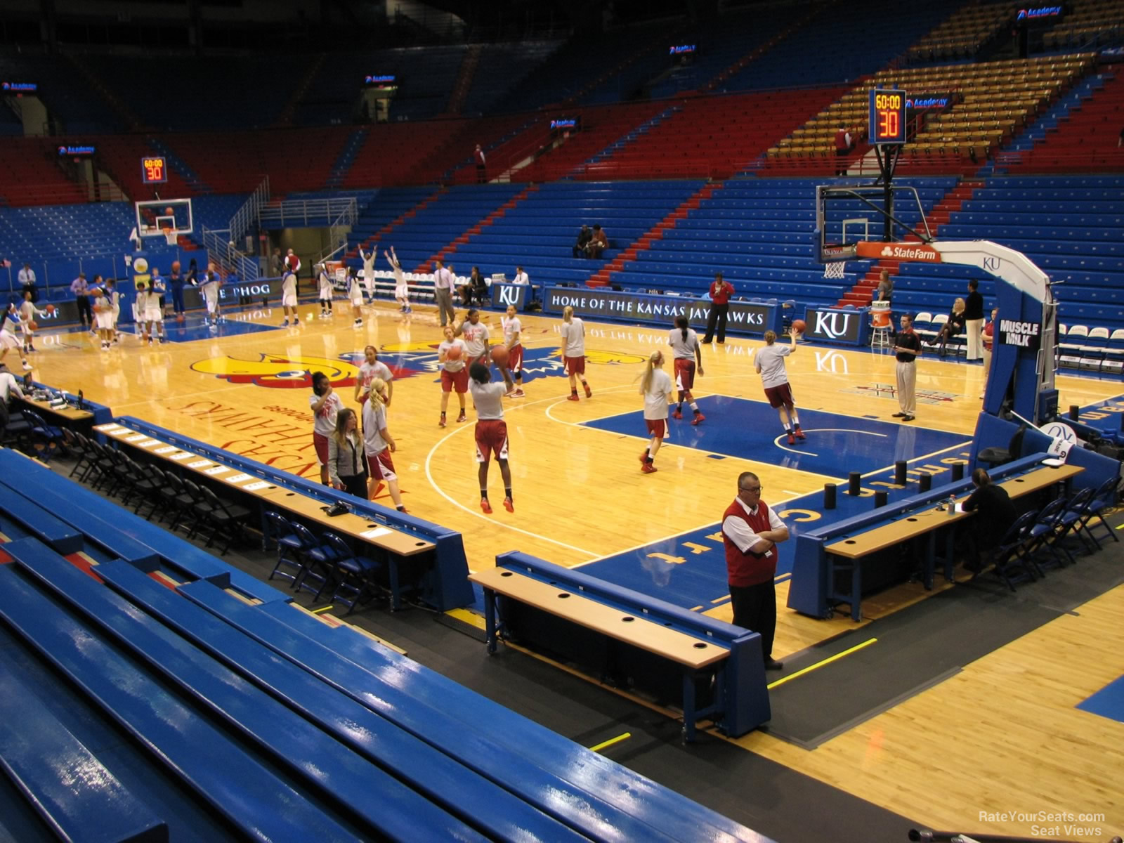 section d, row 9 seat view  - allen fieldhouse