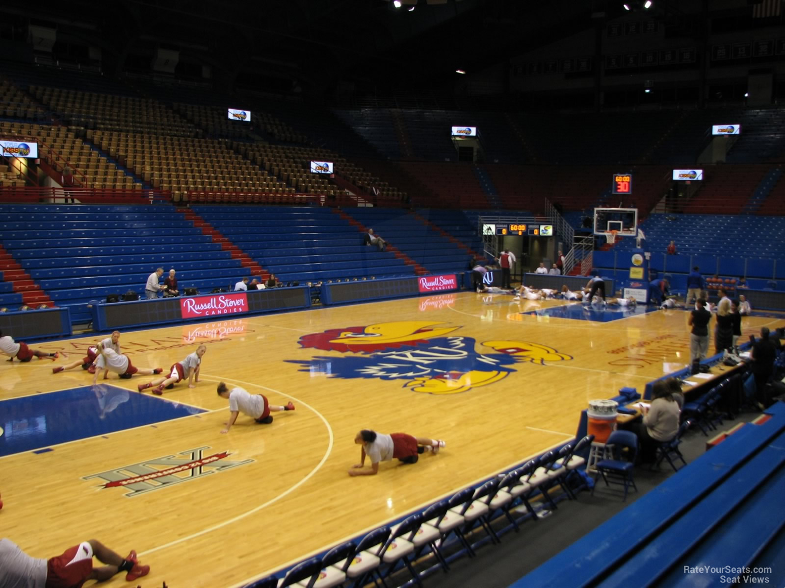 section u, row 7 seat view  - allen fieldhouse